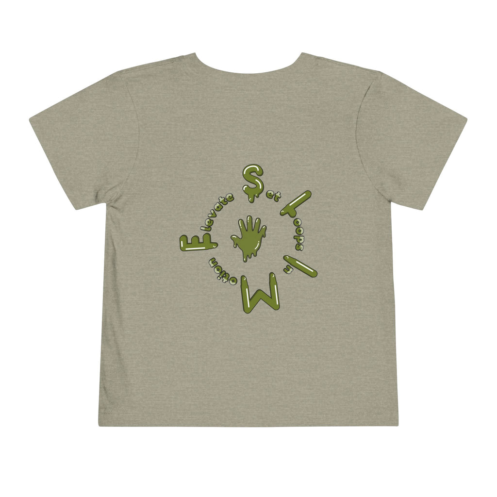 The Slime Shop Toddler Tee — Charcoal / Army Green Slime Sircle