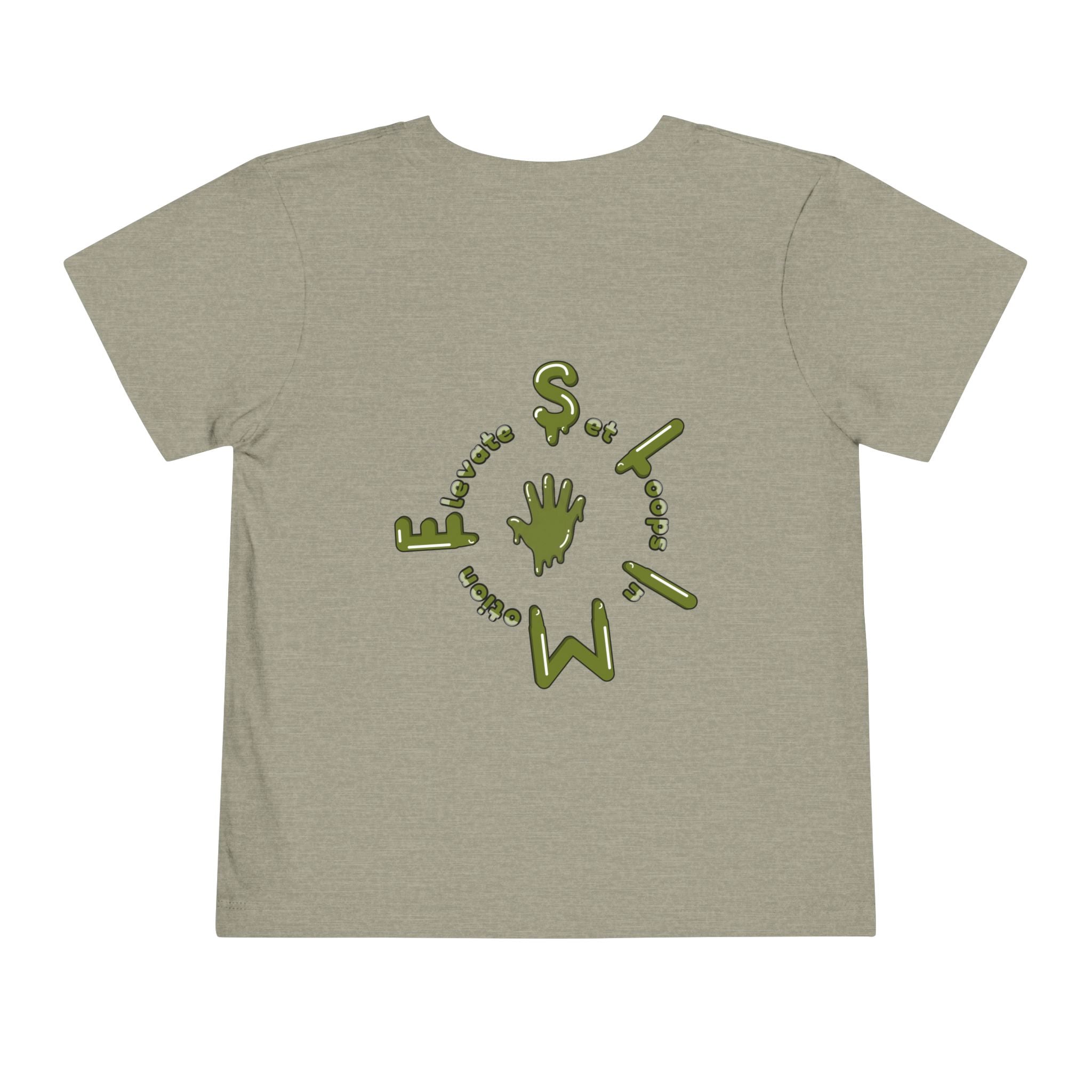 The Slime Shop Toddler Tee — Charcoal / Army Green Slime Sircle