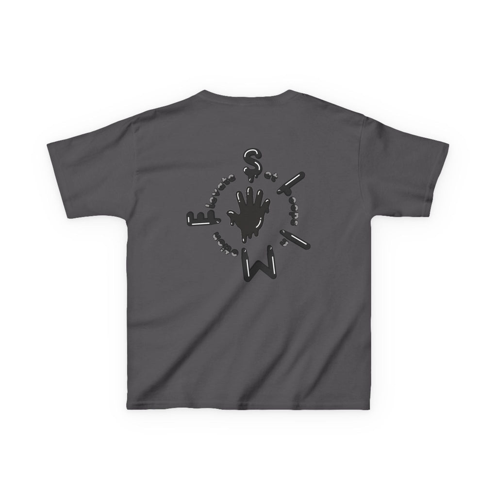 The Slime Shop Kids Tee — Grey / Black Slime Sircle
