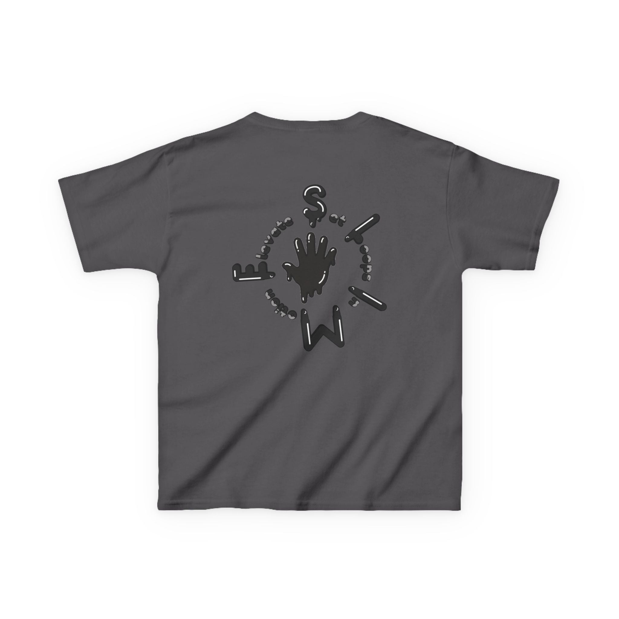 The Slime Shop Kids Tee — Grey / Black Slime Sircle