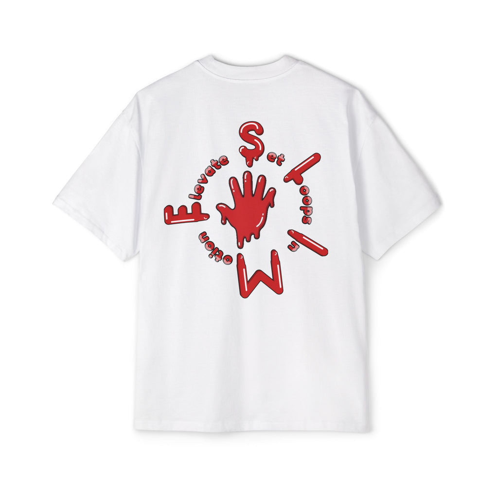 Men's Red Slime Sircle Heavy Oversized Tee