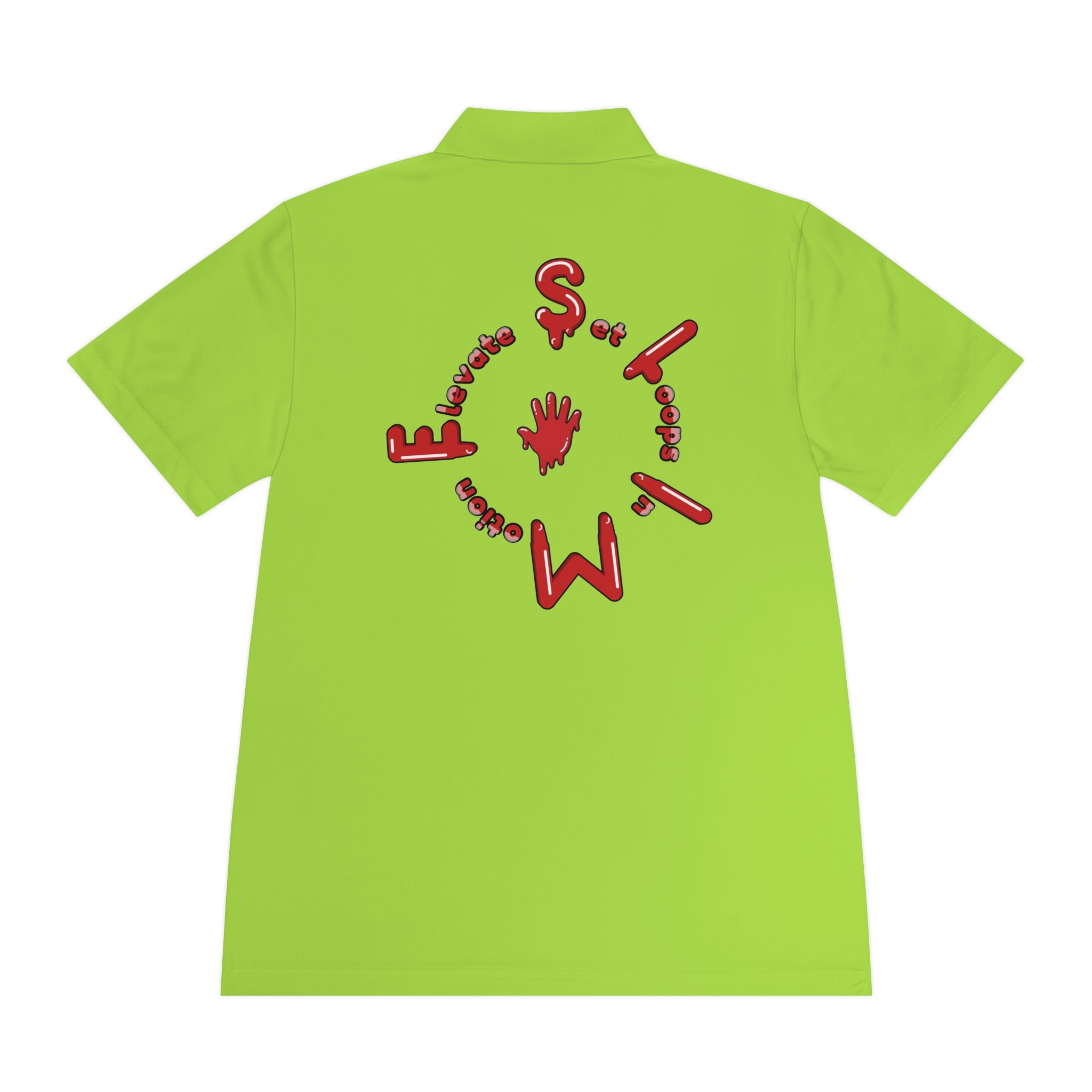 The Slime Shop Sport Polo — Grey / Red Slime Sircle