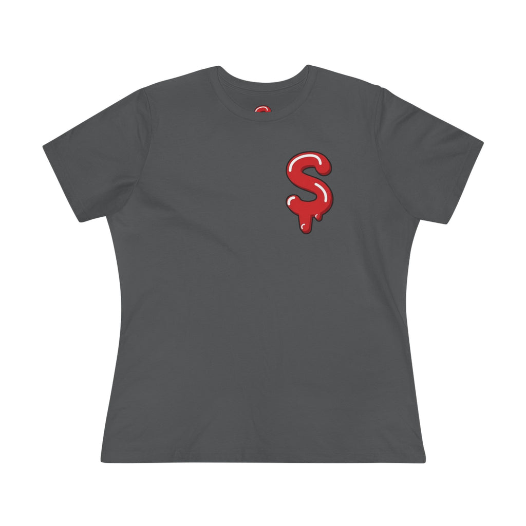 The Slime Shop Women's Tee — White / Red Slime-$