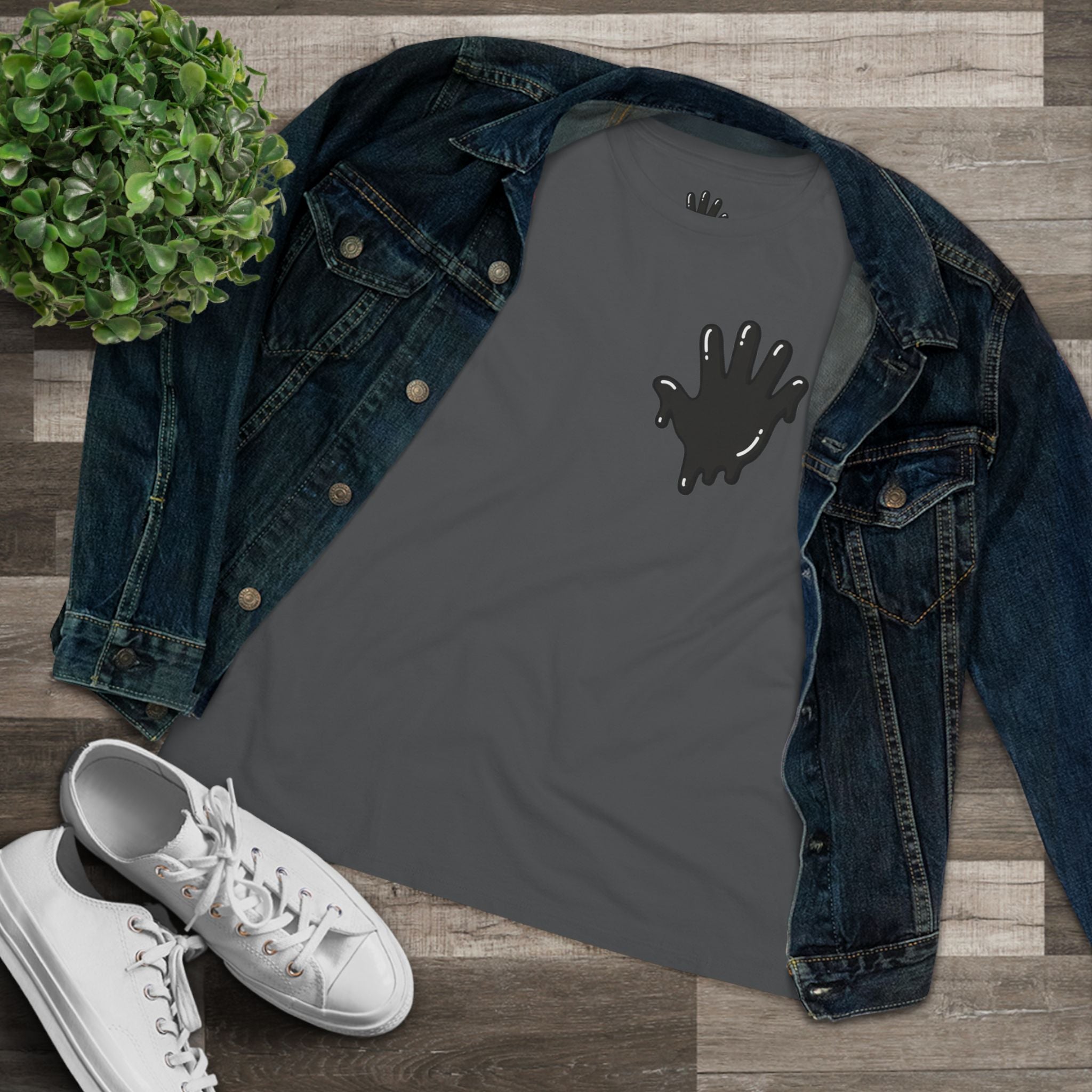 The Slime Shop Women's Tee — White / Black Slime In 5