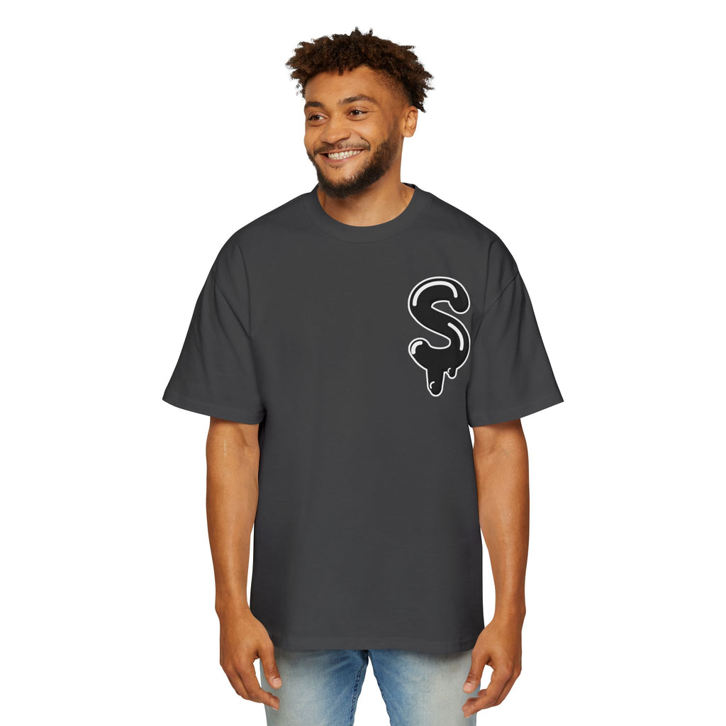 Men's Black Slime Sircle Heavy Oversized Tee