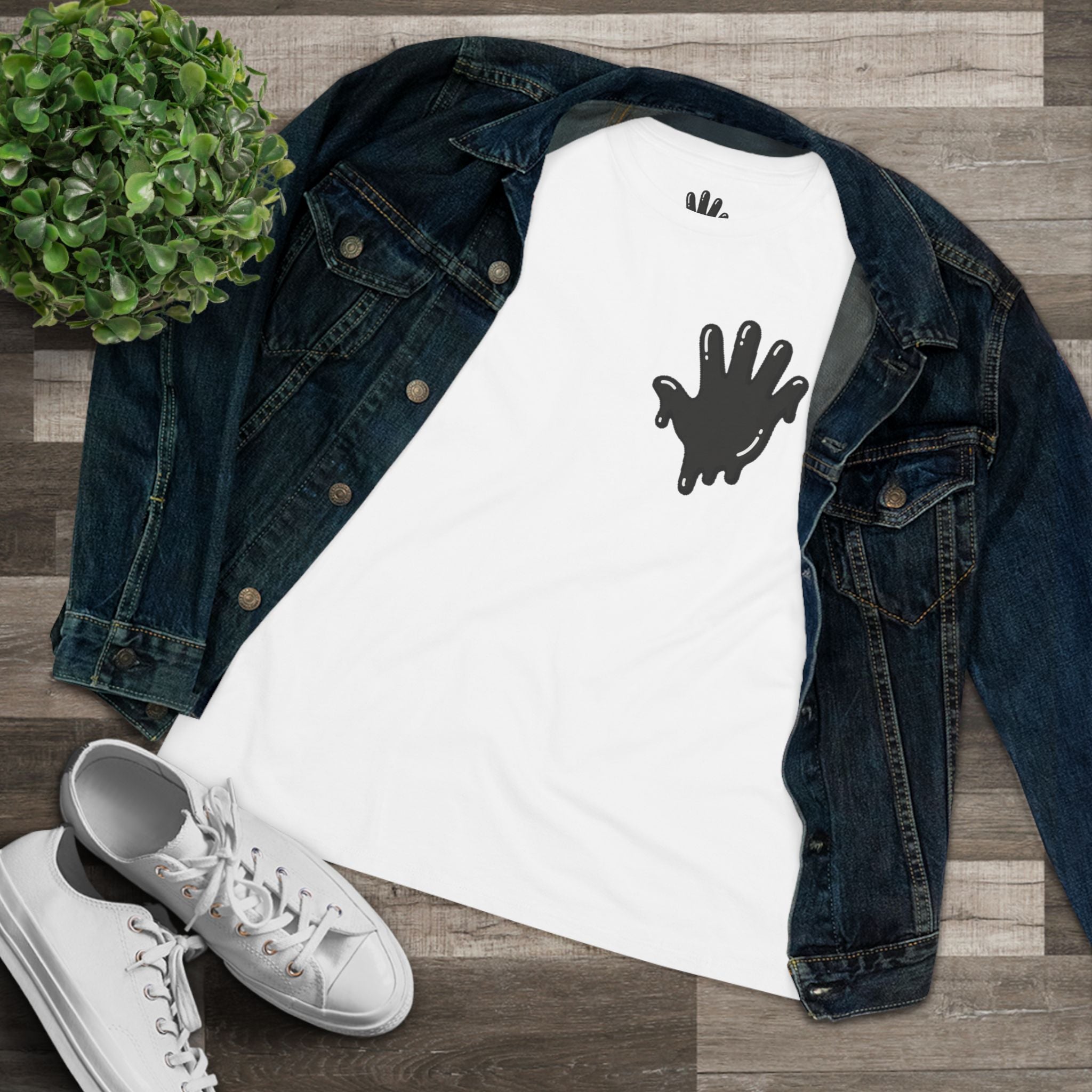 The Slime Shop Women's Tee — White / Black Slime In 5