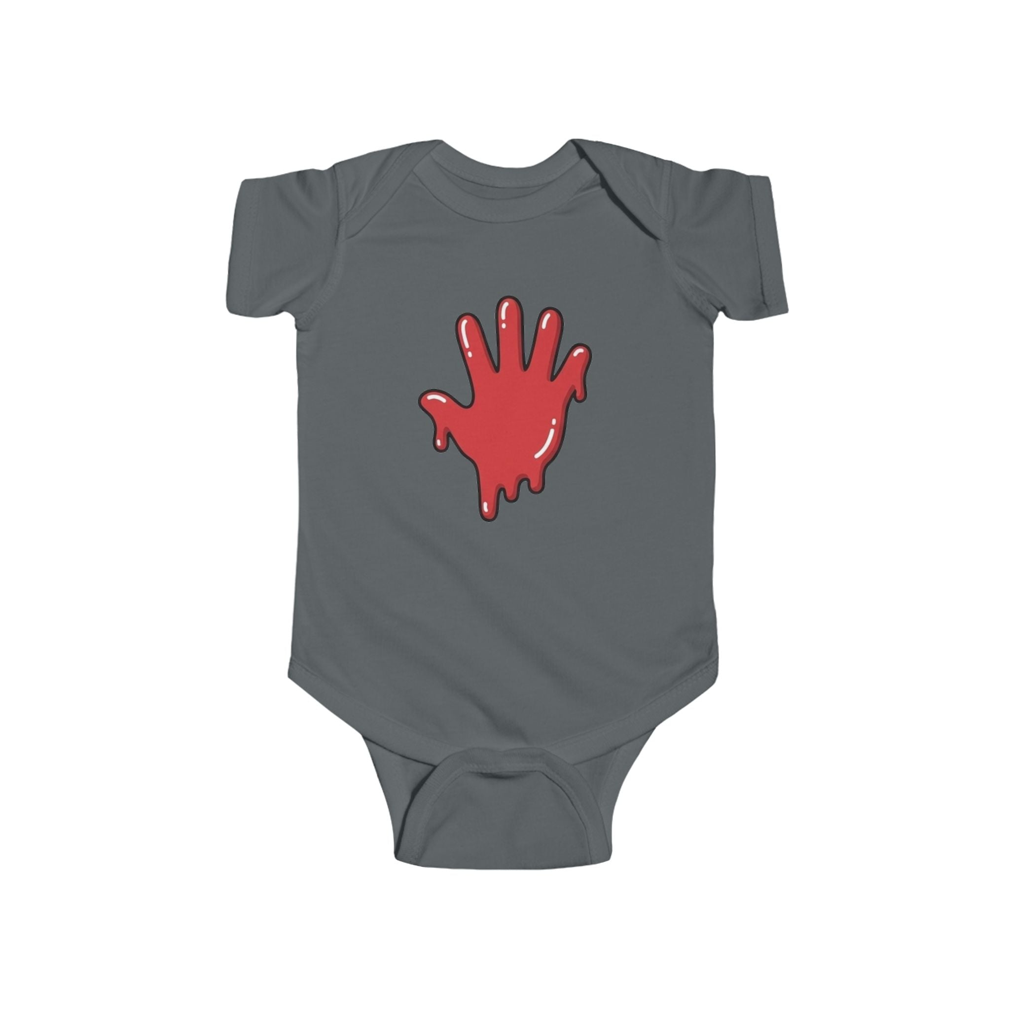 The Slime Shop Infant Fine Jersey Bodysuit — Light Blue / Red Slime In 5