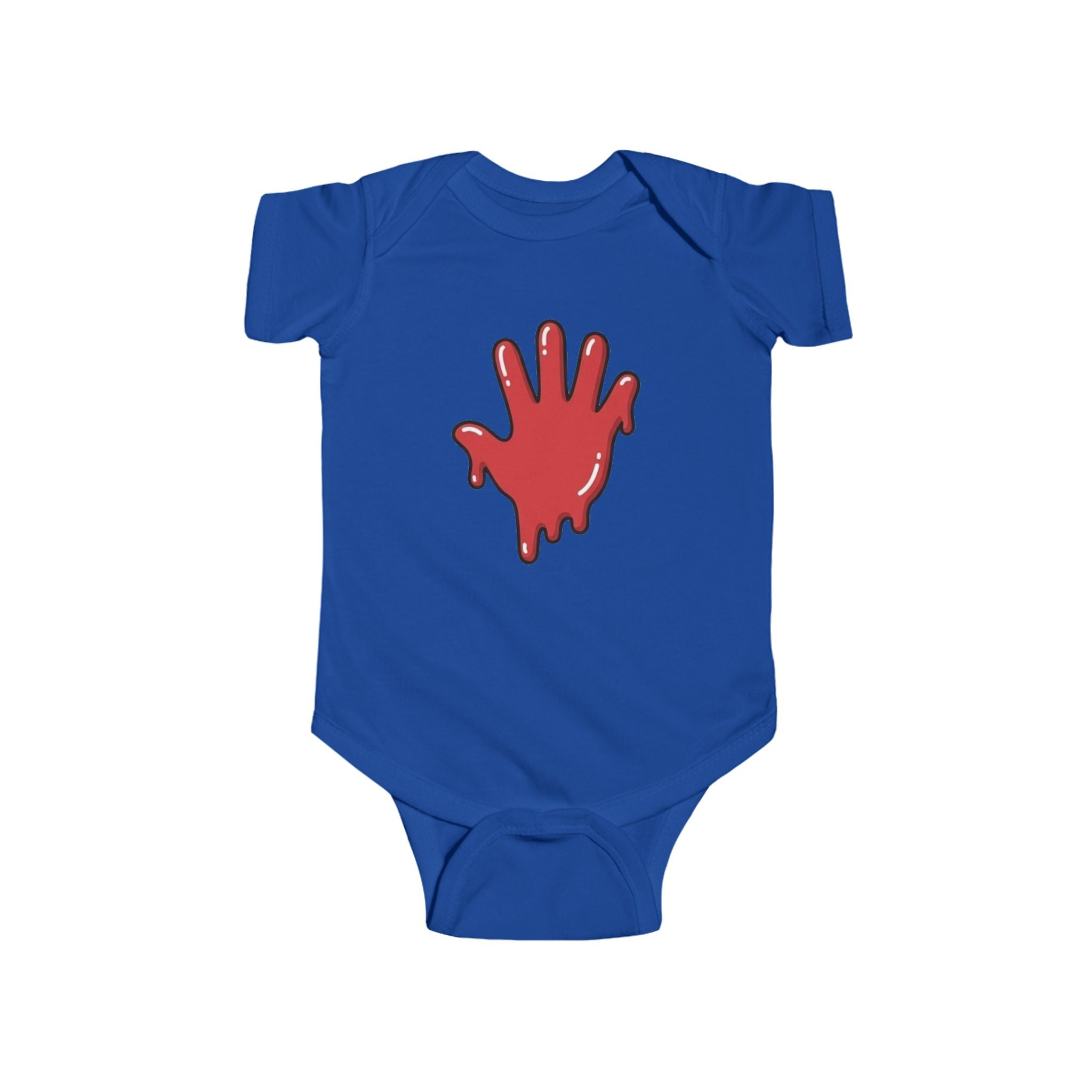 The Slime Shop Infant Fine Jersey Bodysuit — Light Blue / Red Slime In 5