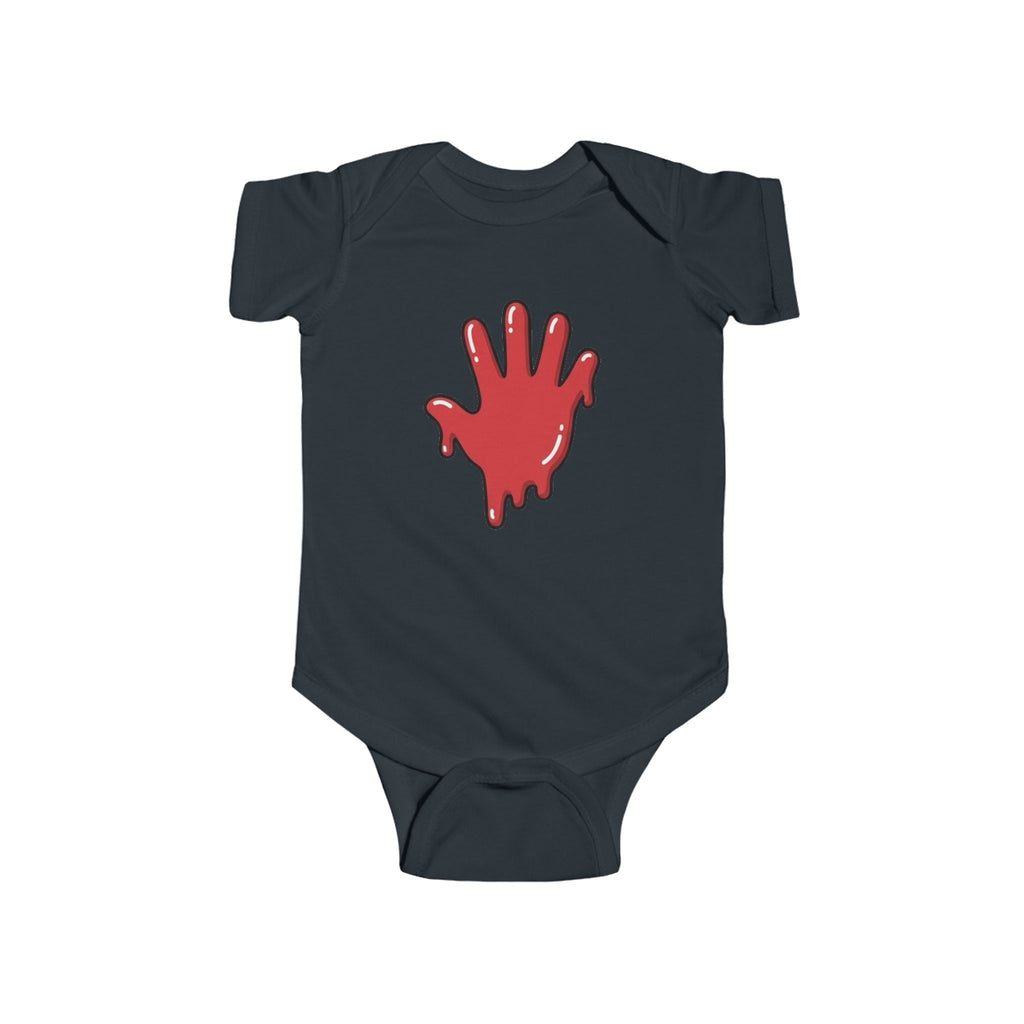 The Slime Shop Infant Fine Jersey Bodysuit — Light Blue / Red Slime In 5