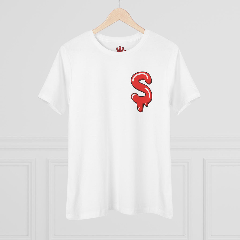 The Slime Shop Women's Tee — White / Red Slime $