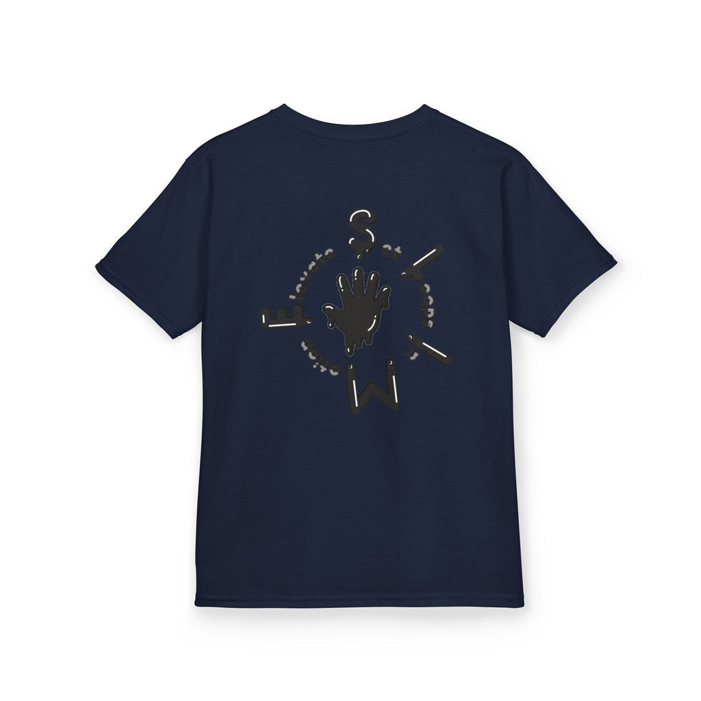 The Slime Shop Kids Tee — Grey / Black Slime Sircle