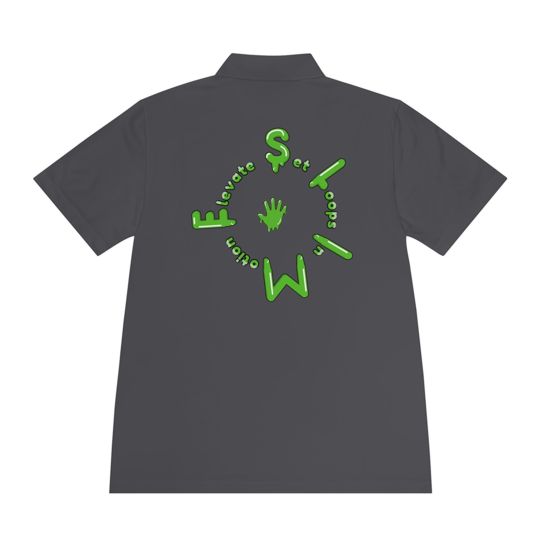 The Slime Shop Sport Polo — Black / Green Slime Sircle