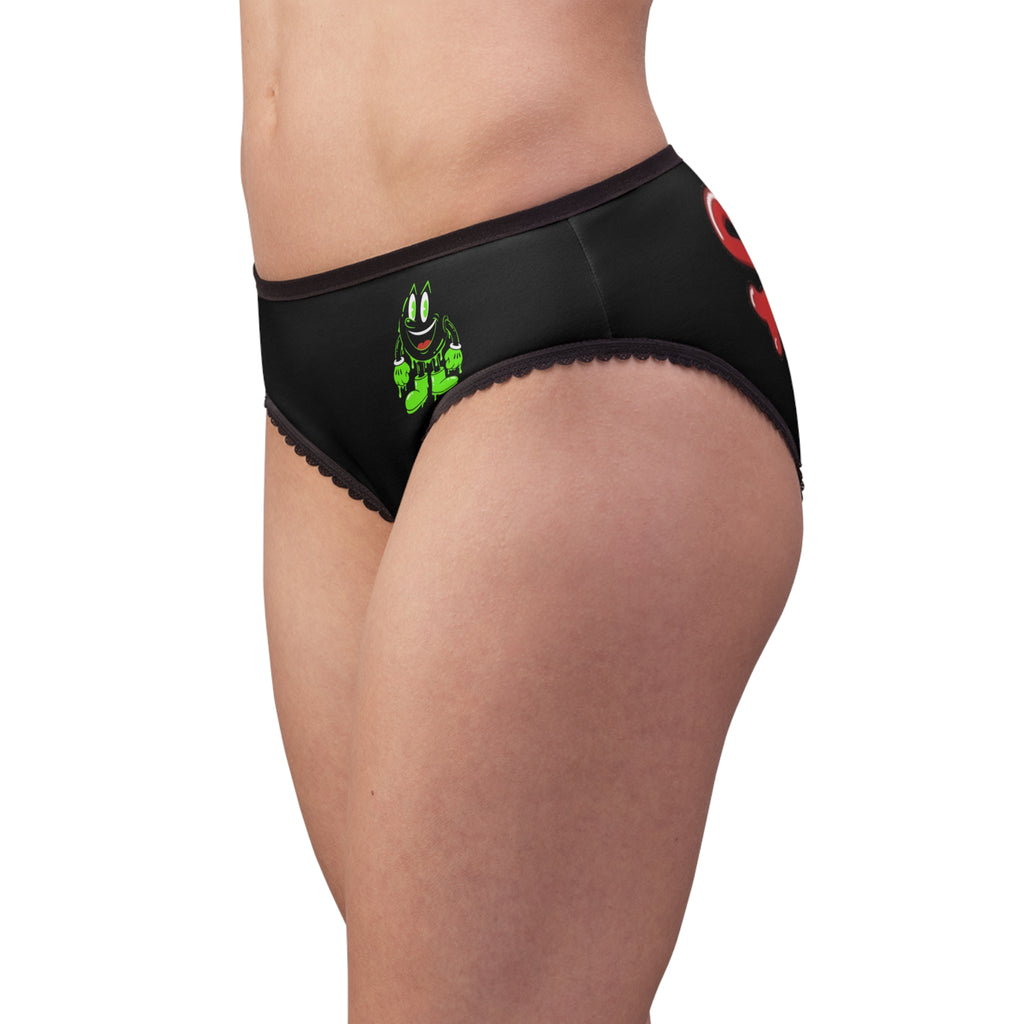 The Slime Shop Women's Briefs — Black / Green Slimeman Gzzz