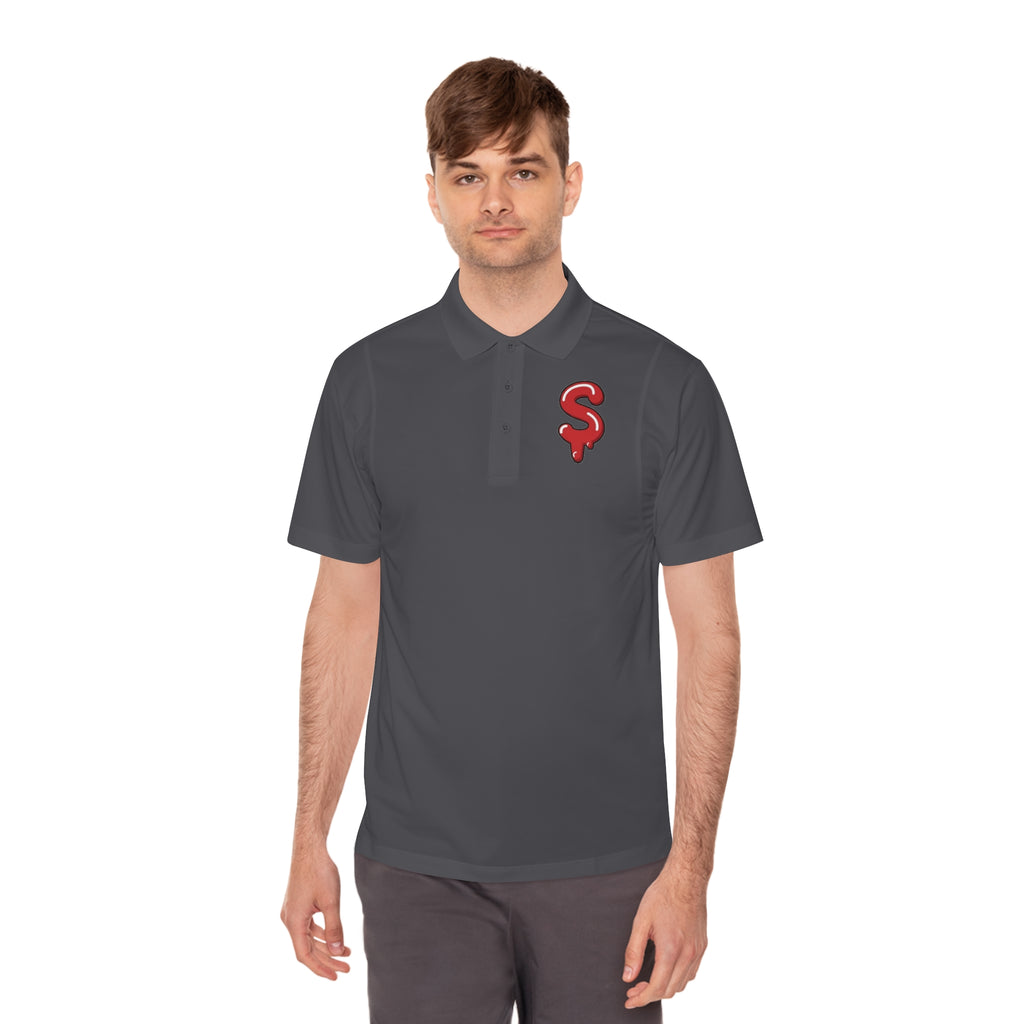 The Slime Shop Sport Polo — Grey / Red Slime Sircle