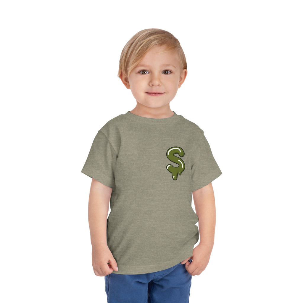The Slime Shop Toddler Tee — Charcoal / Army Green Slime Sircle