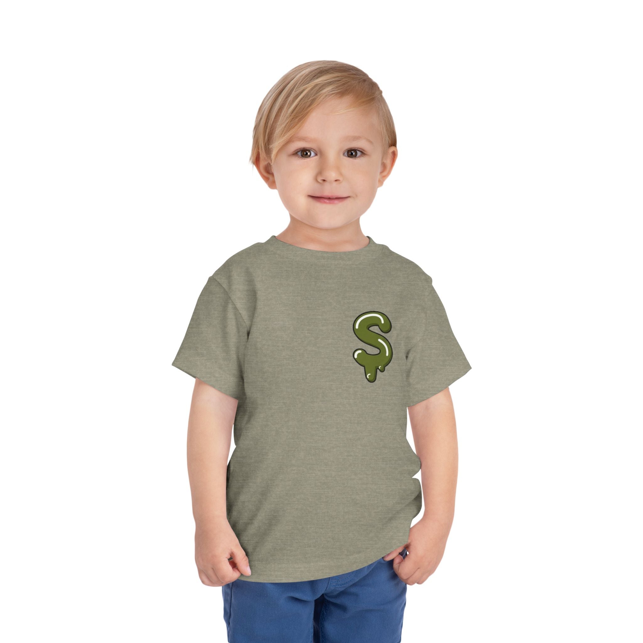 The Slime Shop Toddler Tee — Charcoal / Army Green Slime Sircle