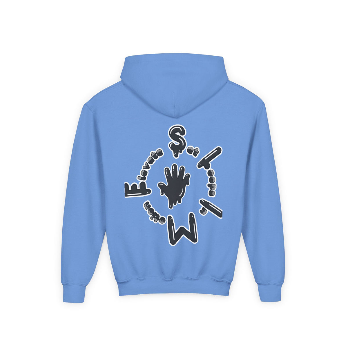 Black Slime Sircle Youth Heavy Blend Hooded Sweatshirt
