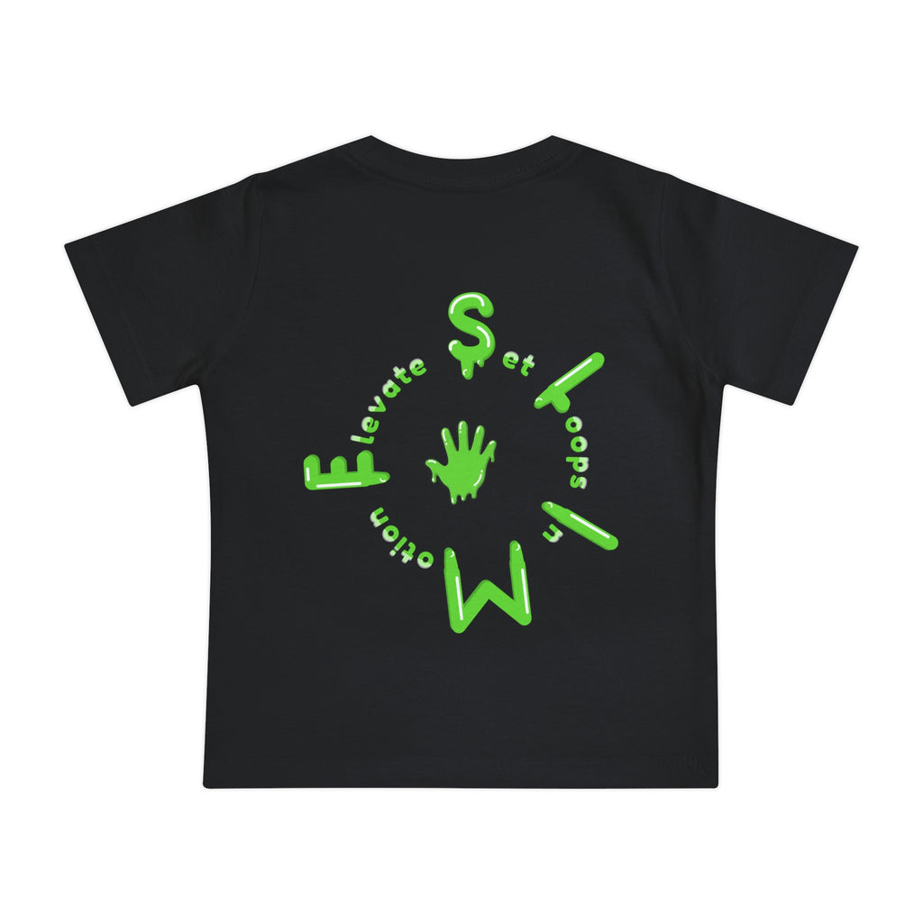 The Slime Shop Baby Tee — Royal Blue / Green Slime Sircle