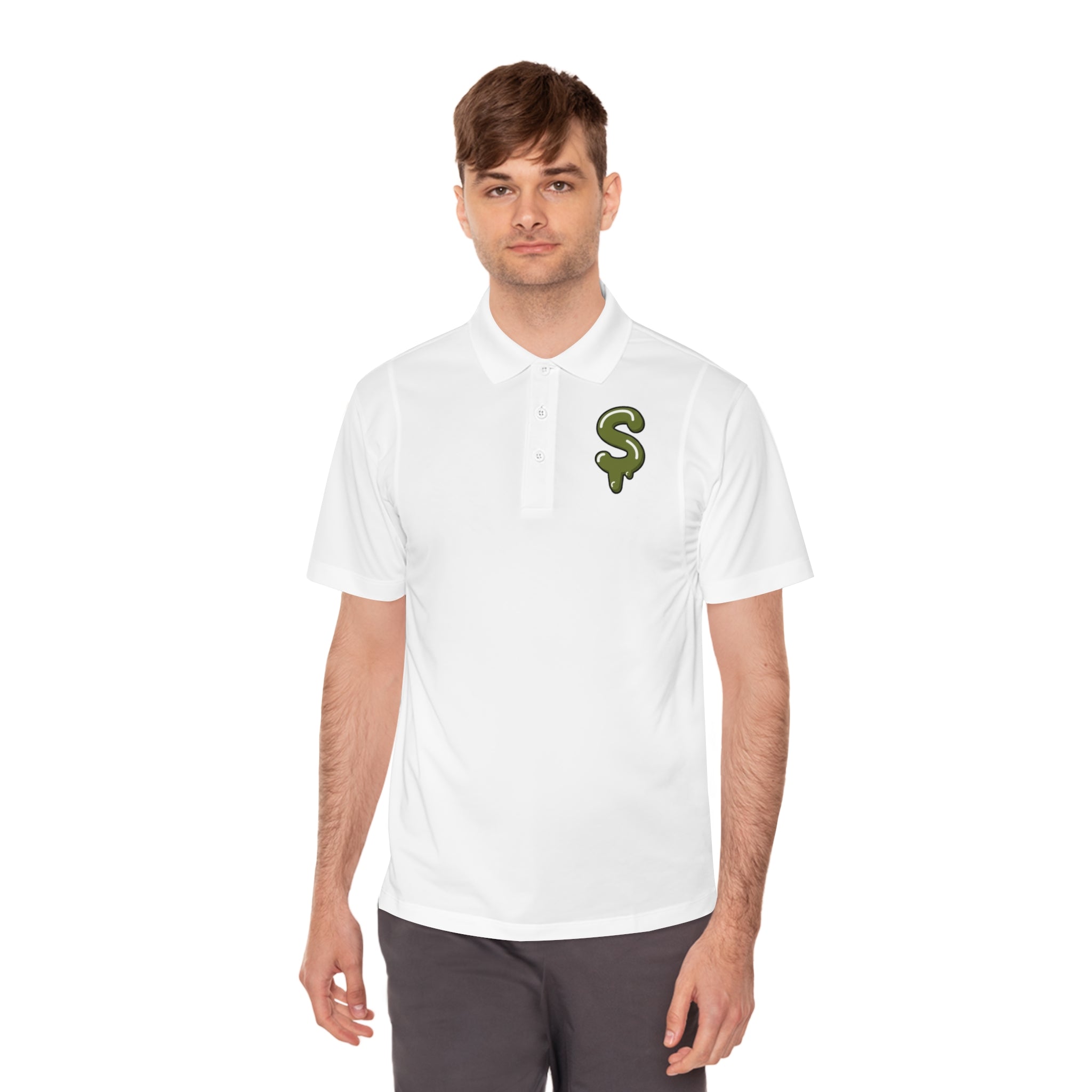 The Slime Shop Sport Polo — Red / Olive Slime Sircle
