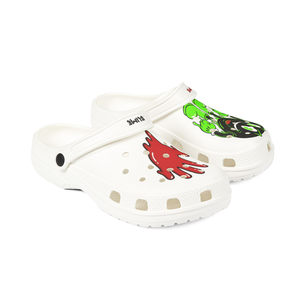 The Slime Shop EVA Foam Clogs — White / Red Slime In 5