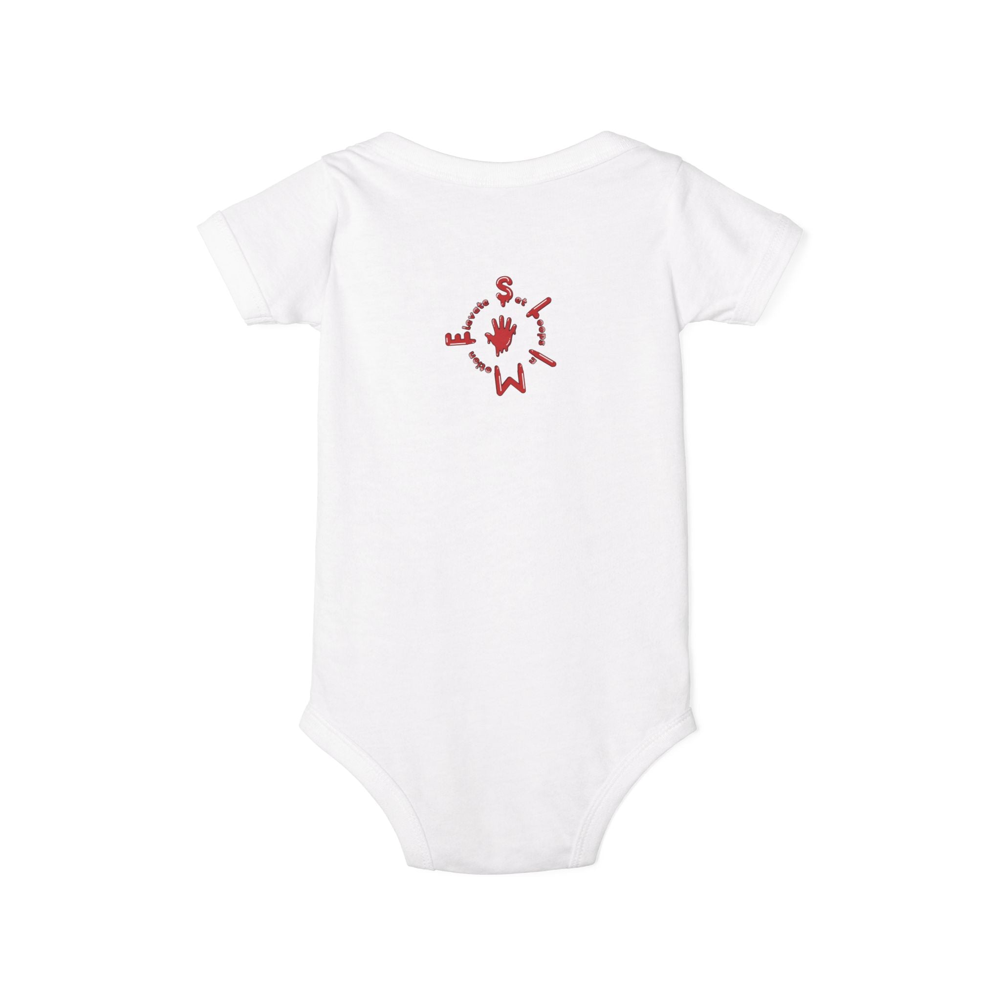 The Slime Shop Infant Jersey One Piece — Navy / Red Slime $