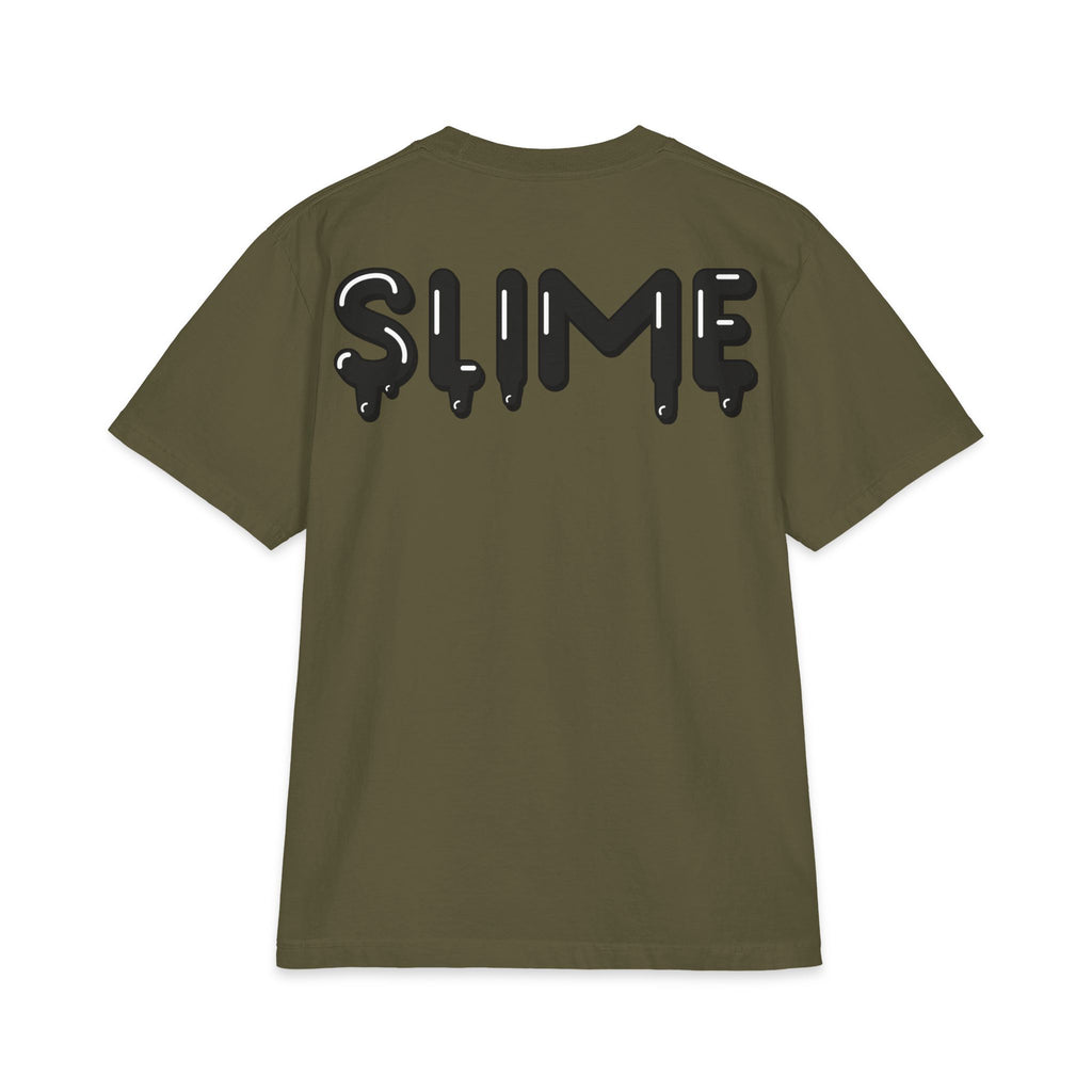 The Slime Shop Max Heavyweight Tee — White / Black SLIME
