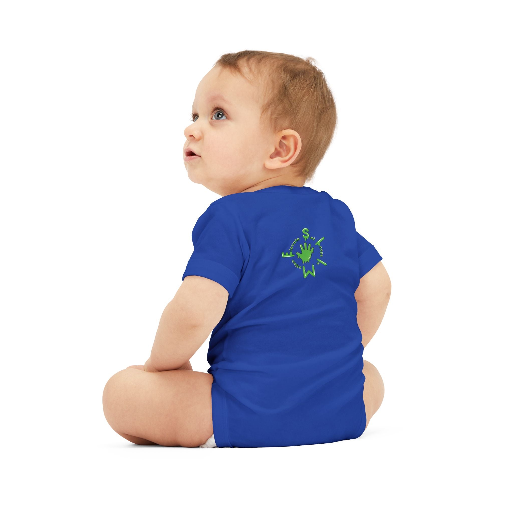 The Slime Shop Infant Bodysuit — Royal Blue / Green Slime Sircle