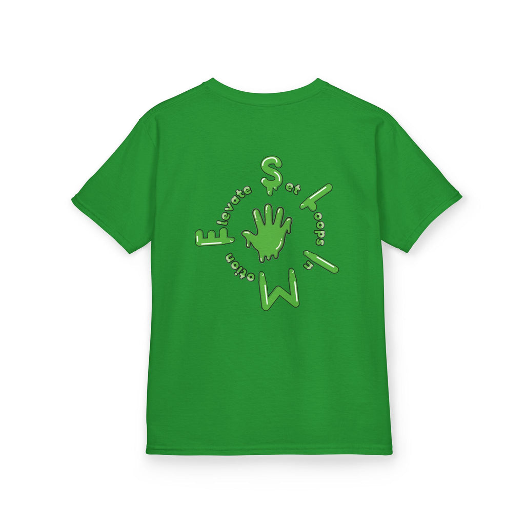 The Slime Shop Kids Tee — Royal Blue / Green Slime Sircle