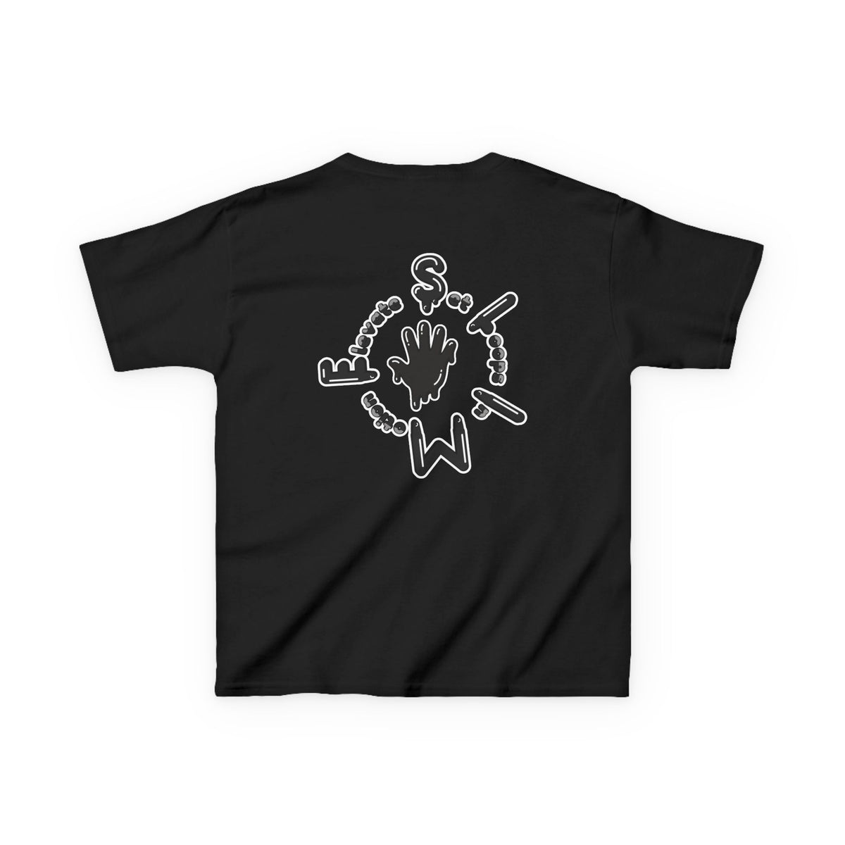 Kids Black/Slime Heavy Cotton™ Tee