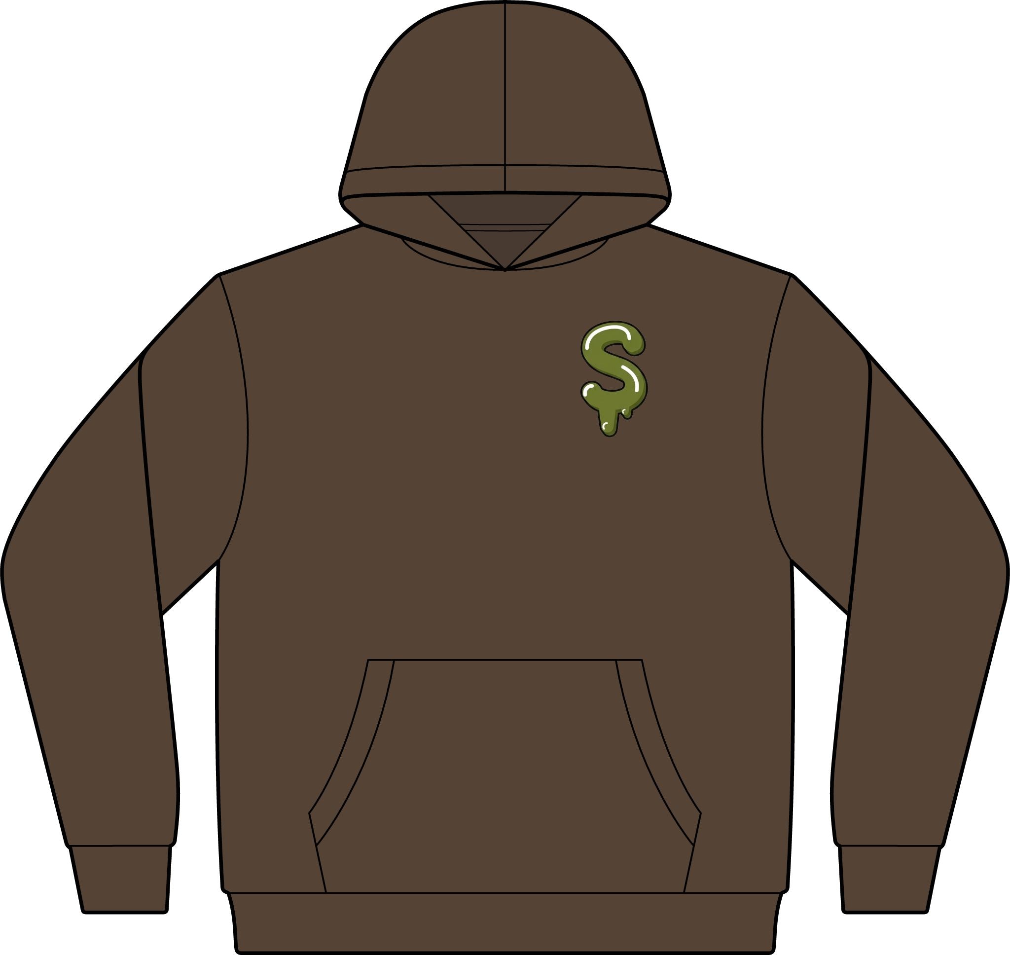 The Slime Shop Fleece Hoodie — White / Green Slime $