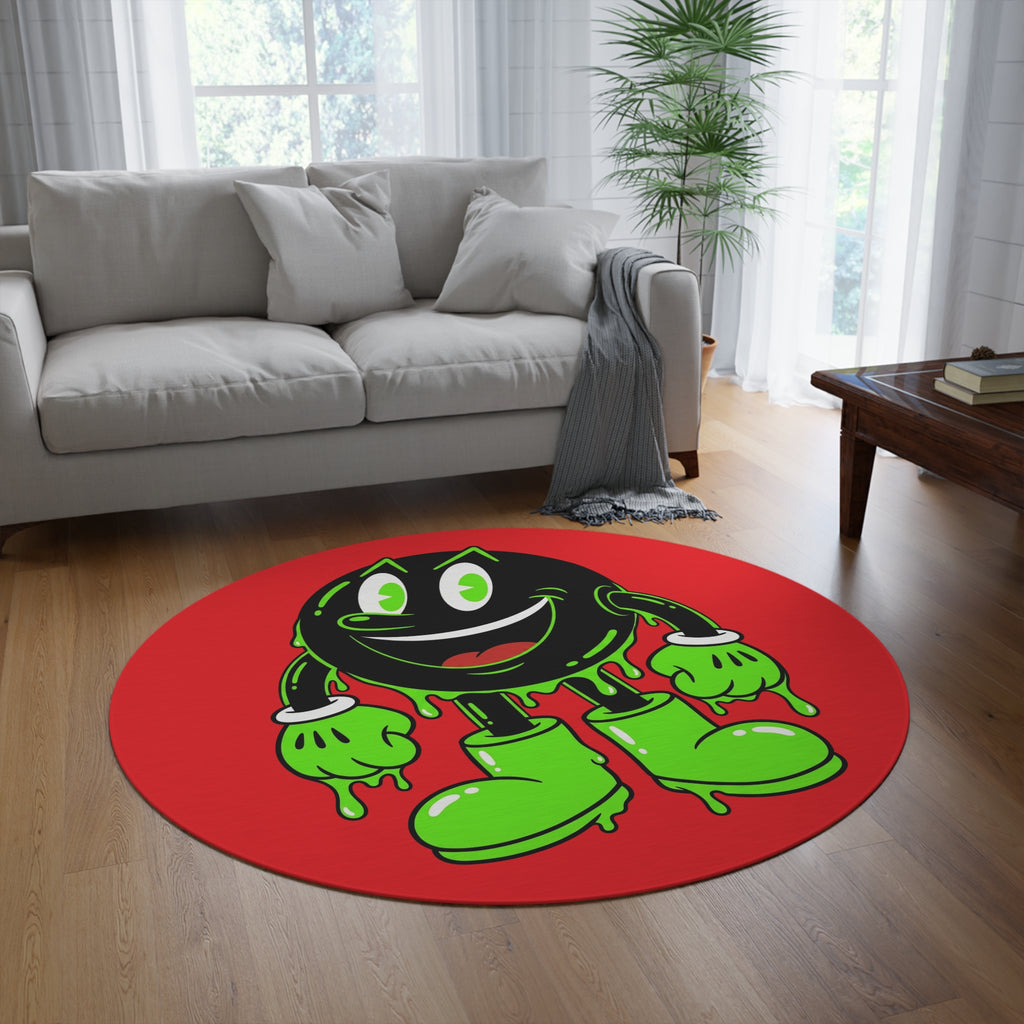 The Slime Shop Round Rug — Slimeman III