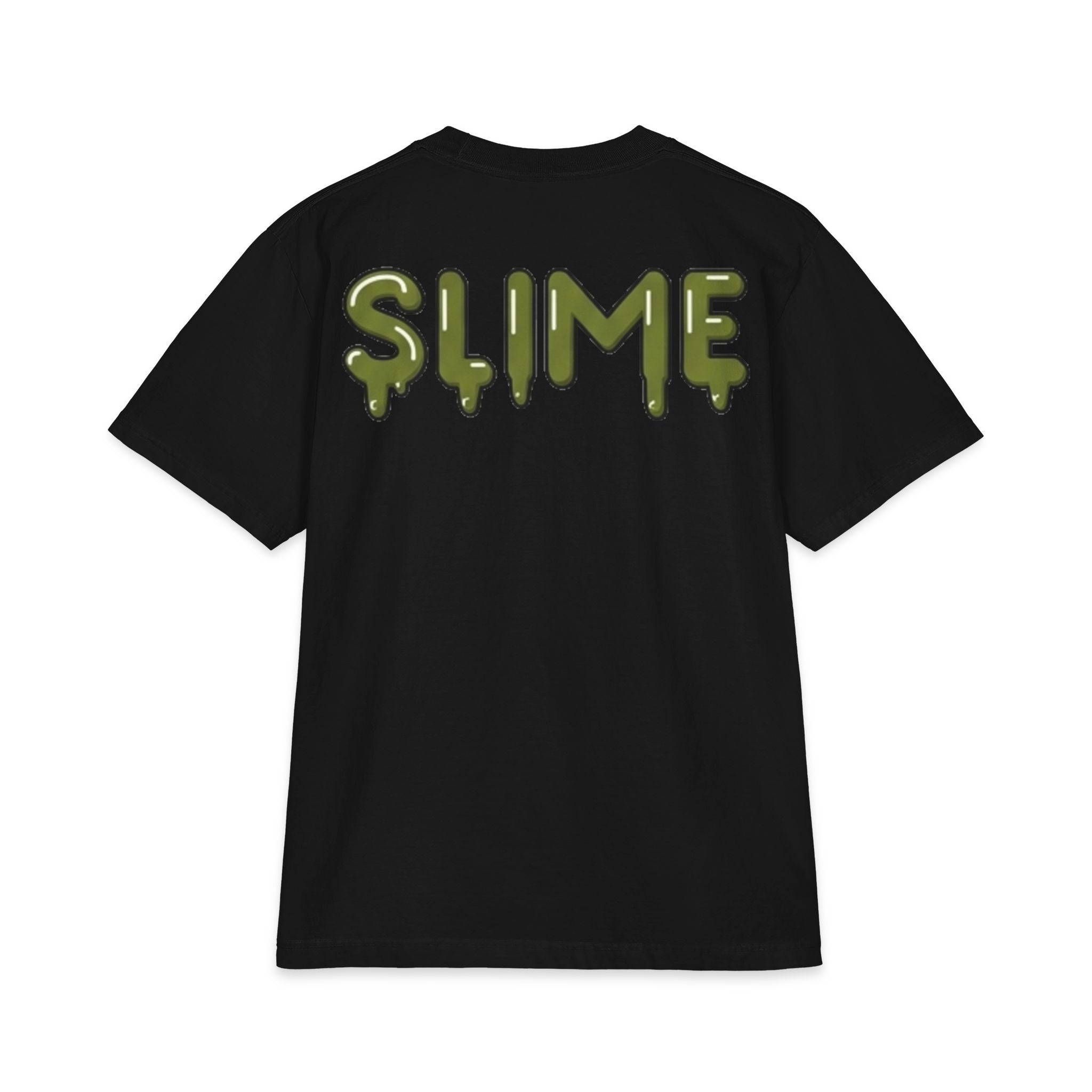 The Slime Shop Max Heavyweight Tee — White / Olive Slime-$