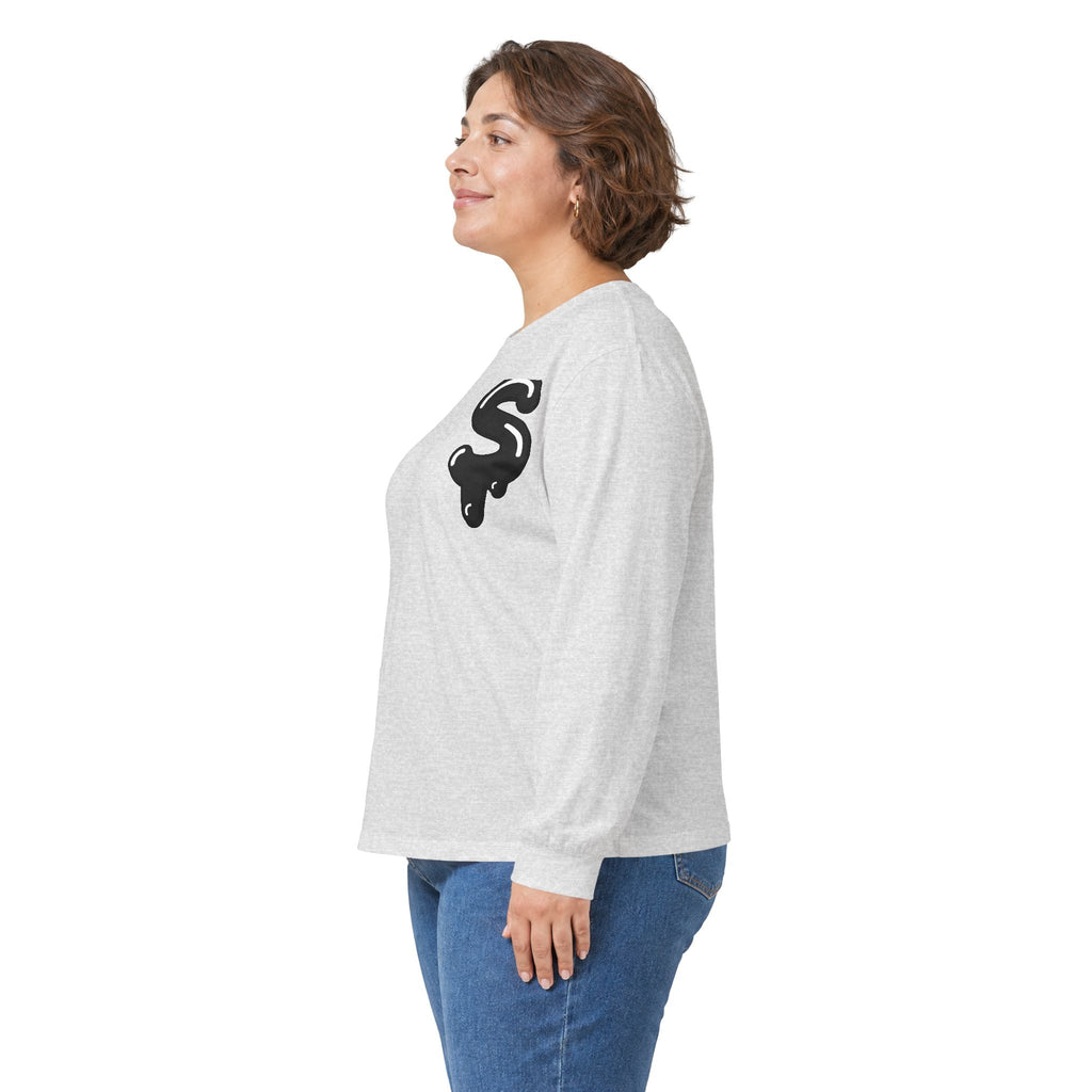 The Slime Shop Ultra Cotton Long-Sleeve — White / Black Slime $