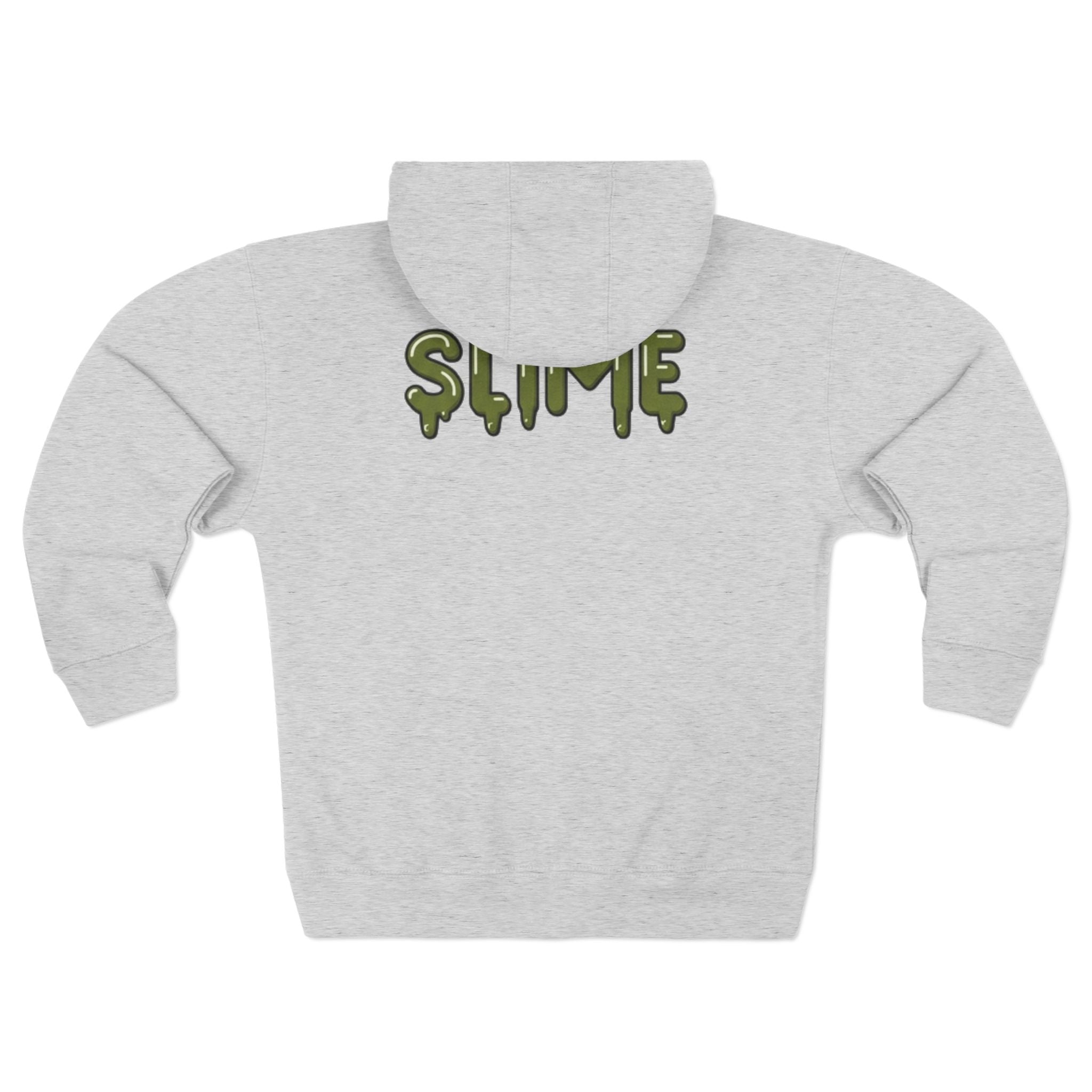 The Slime Shop Zip Hoodie — Heather / Olive Slime-$