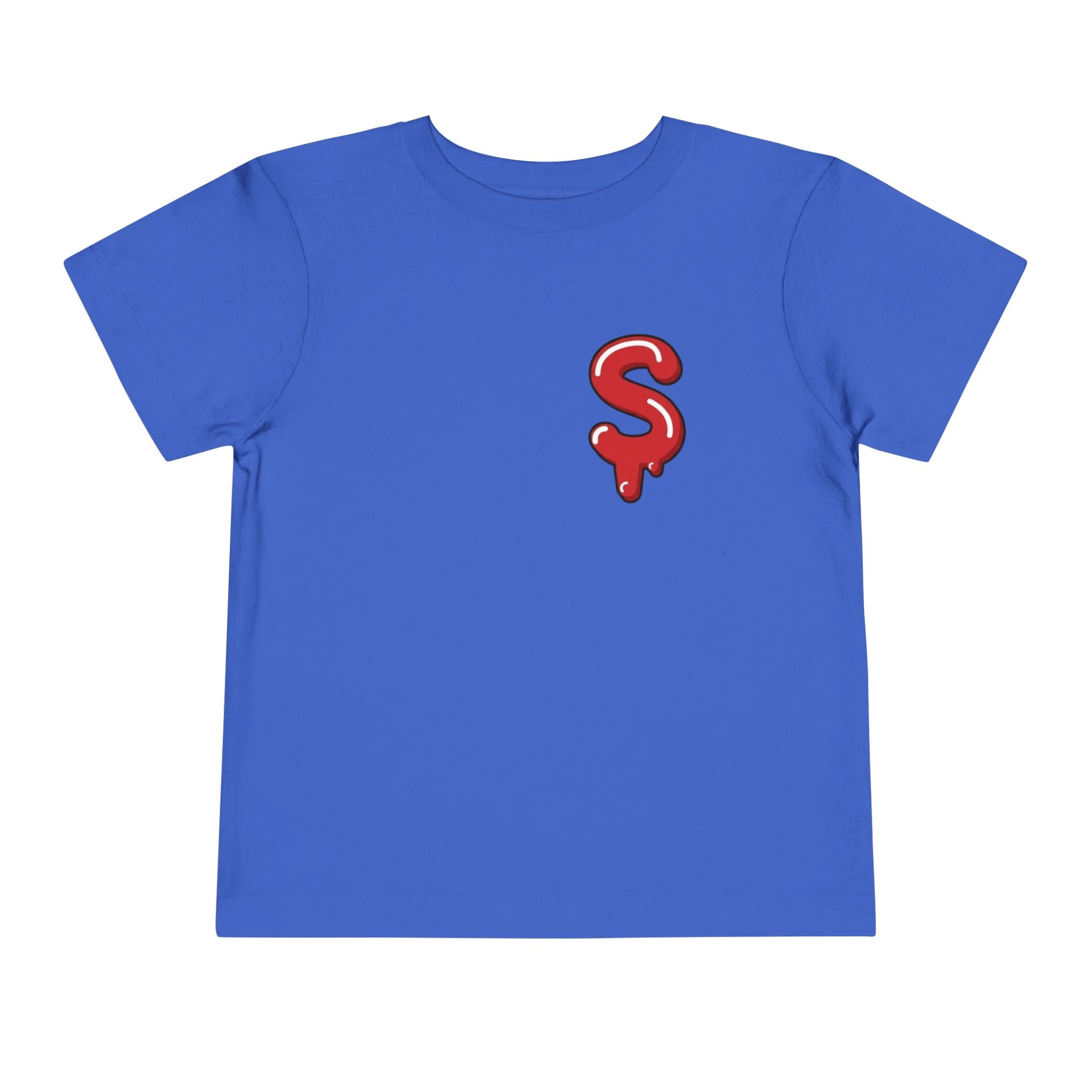 The Slime Shop Toddler Tee — Royal Blue / Red Slime Sircle