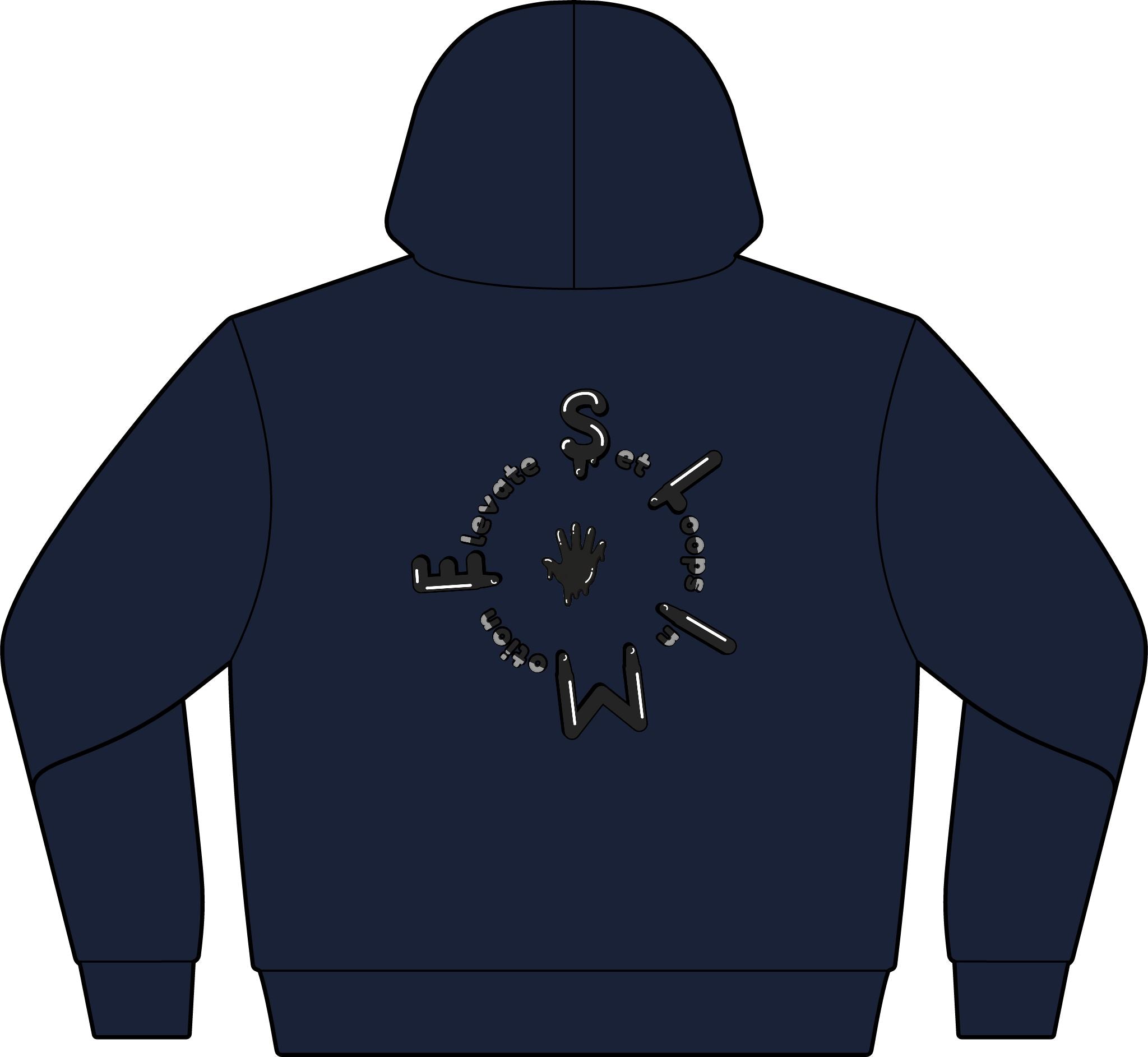 The Slime Shop Full-Zip Hoodie — Grey / Black Slime Sircle
