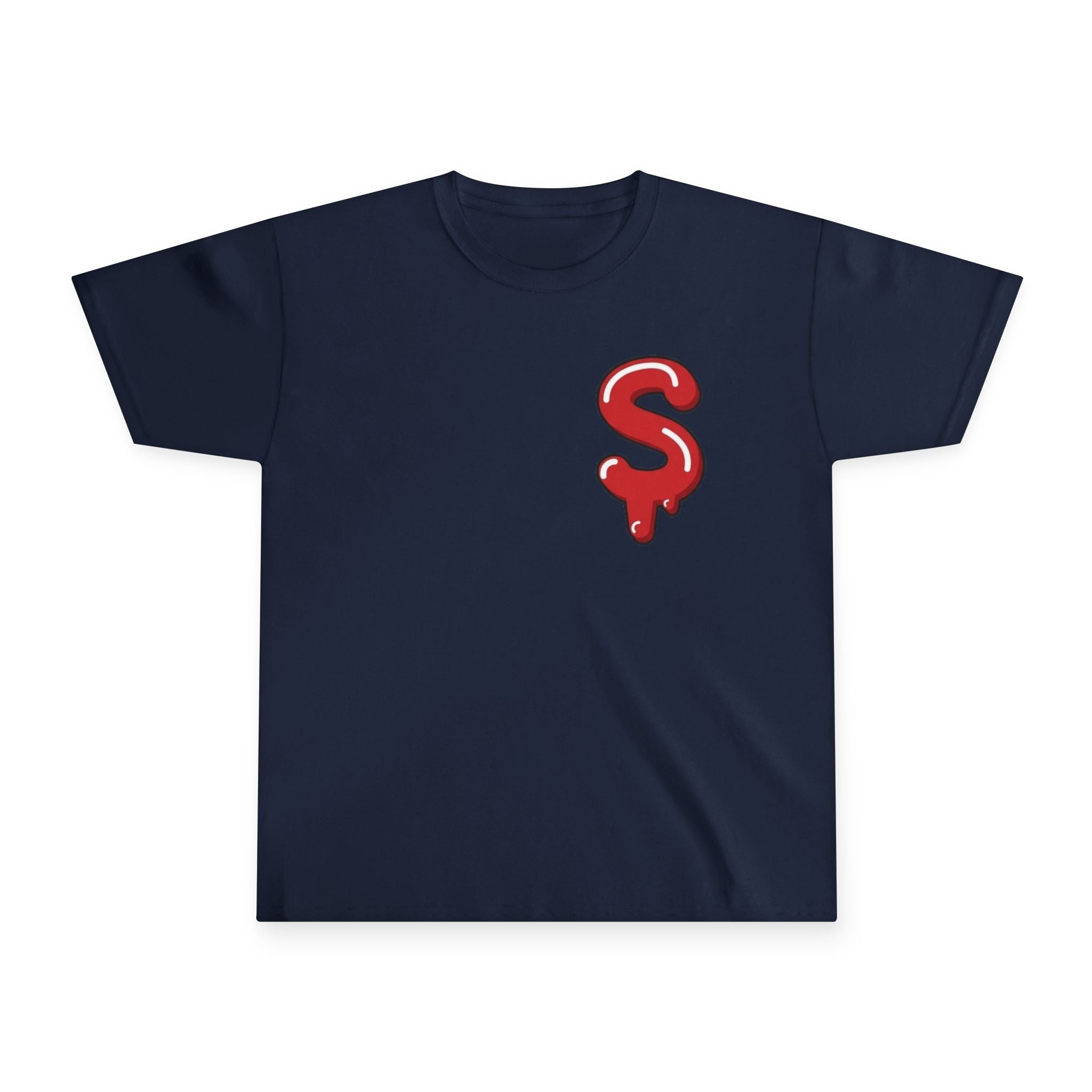 The Slime Shop Youth Tee — Navy / Red Slime Sircle
