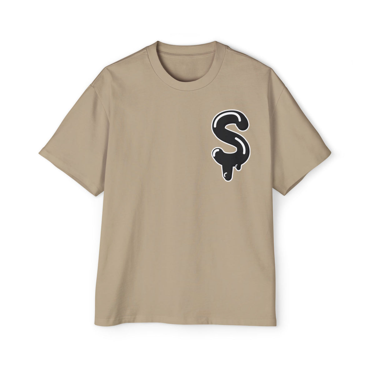 Men's Black Slime Sircle Heavy Oversized Tee