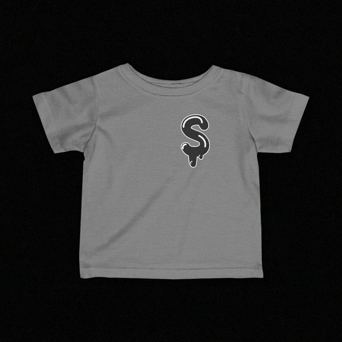 Infant Black/Slime Fine Jersey Tee
