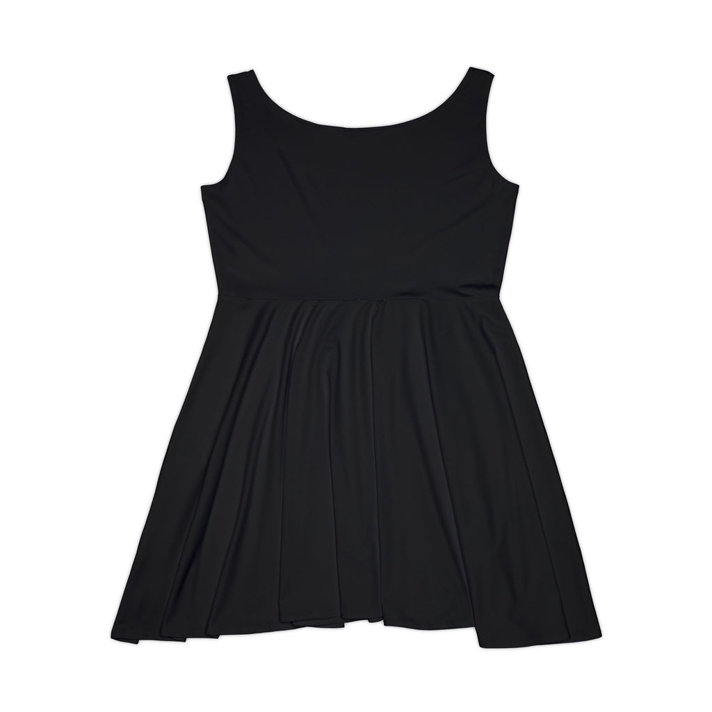 The Slime Shop Women's Skater Dress — Black / Olive Slime In 5