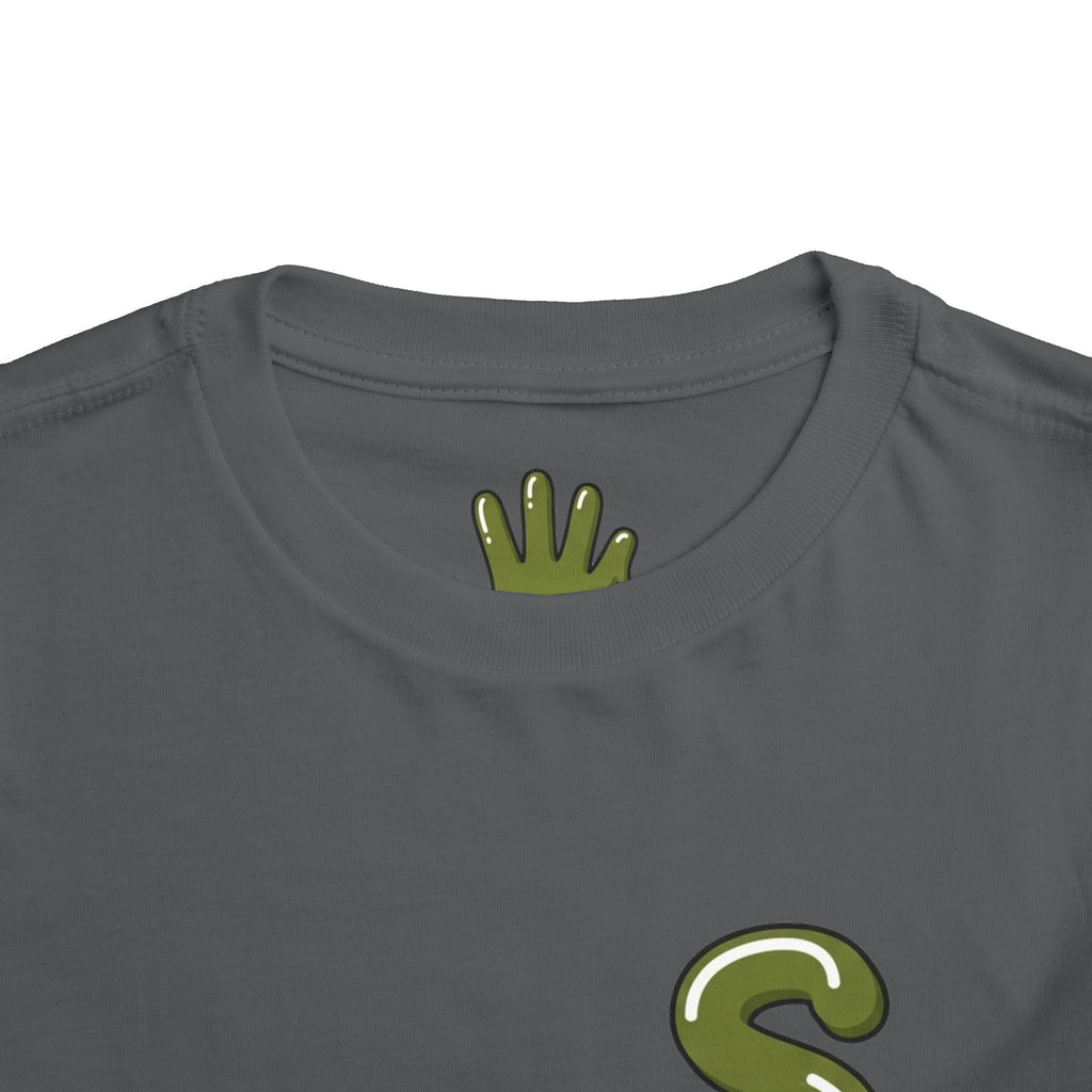 The Slime Shop Toddler Tee — Charcoal / Army Green Slime Sircle