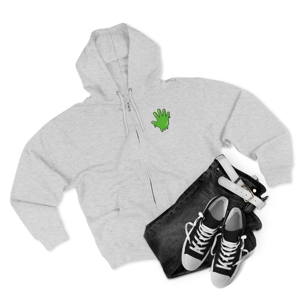 The Slime Shop Zip Hoodie — Heather / Green Slime In 5