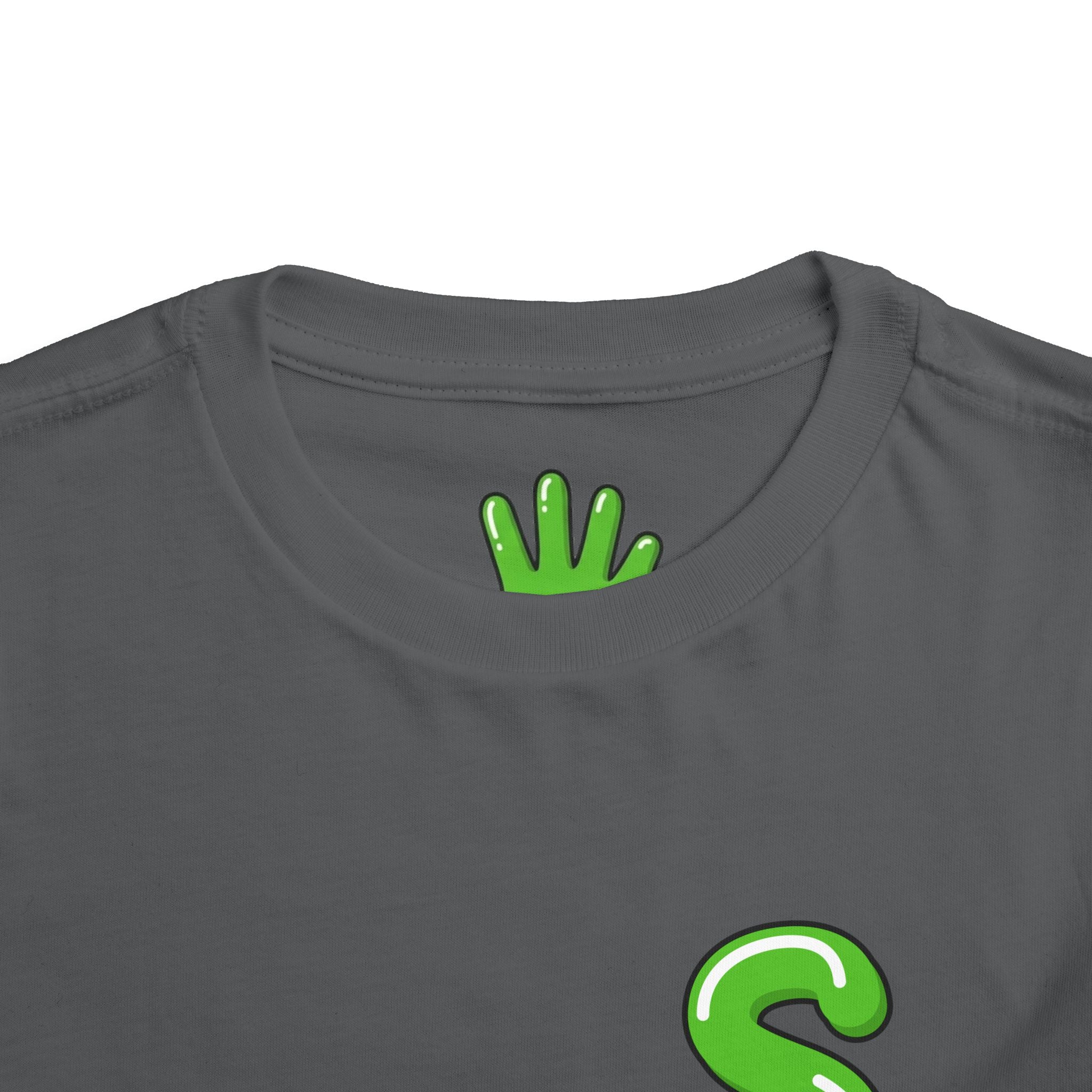 The Slime Shop Toddler Tee — Athletic Heather / Green Slime Sircle