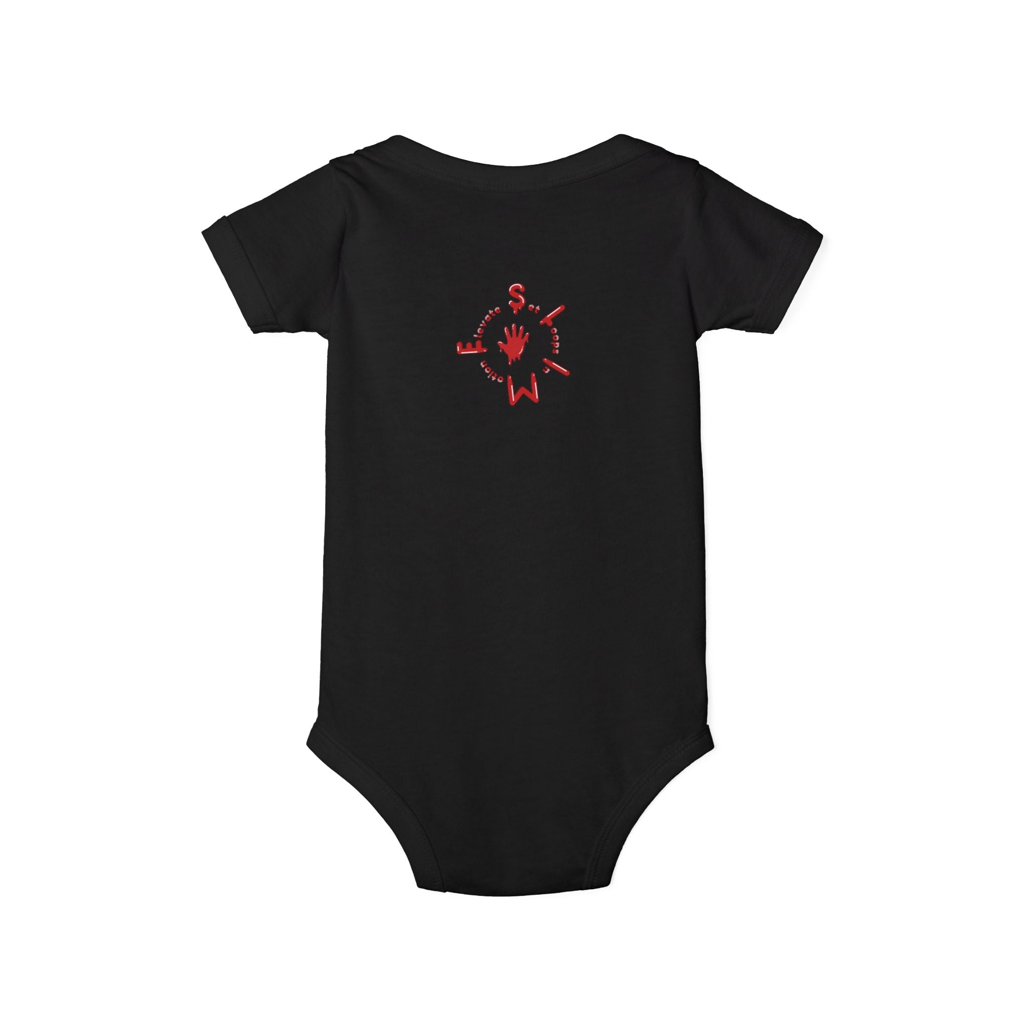 The Slime Shop Infant Jersey One Piece — Navy / Red Slime $
