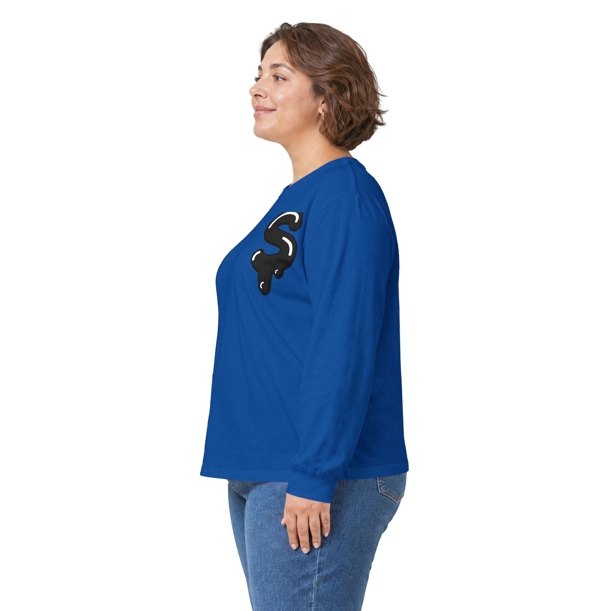 The Slime Shop Ultra Cotton Long-Sleeve — White / Black Slime $
