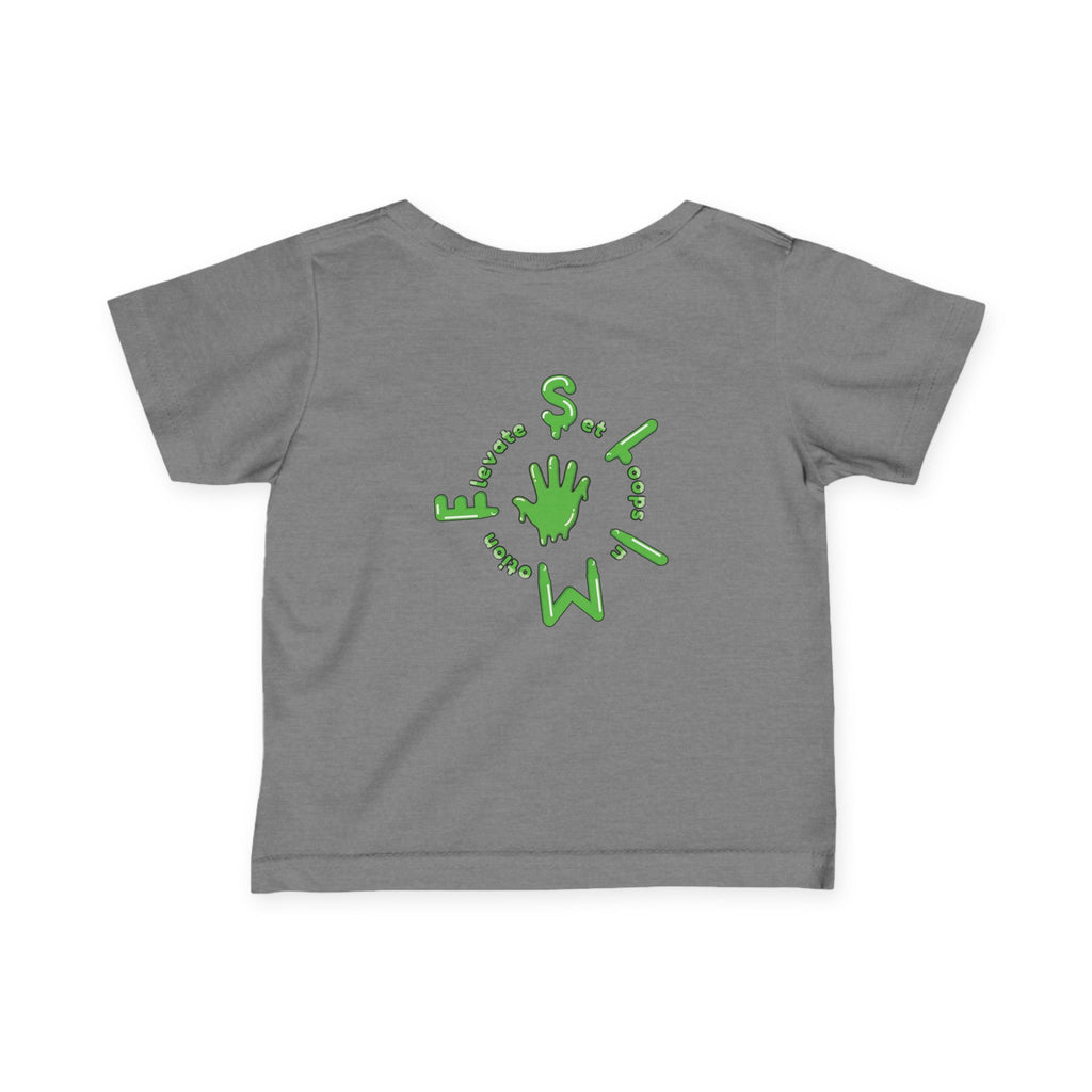 The Slime Shop Infant Fine Jersey Tee — Red / Green Slime Sircle