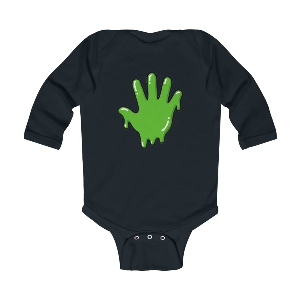 The Slime Shop Infant Long-Sleeve Bodysuit — Red / Green Slime In 5