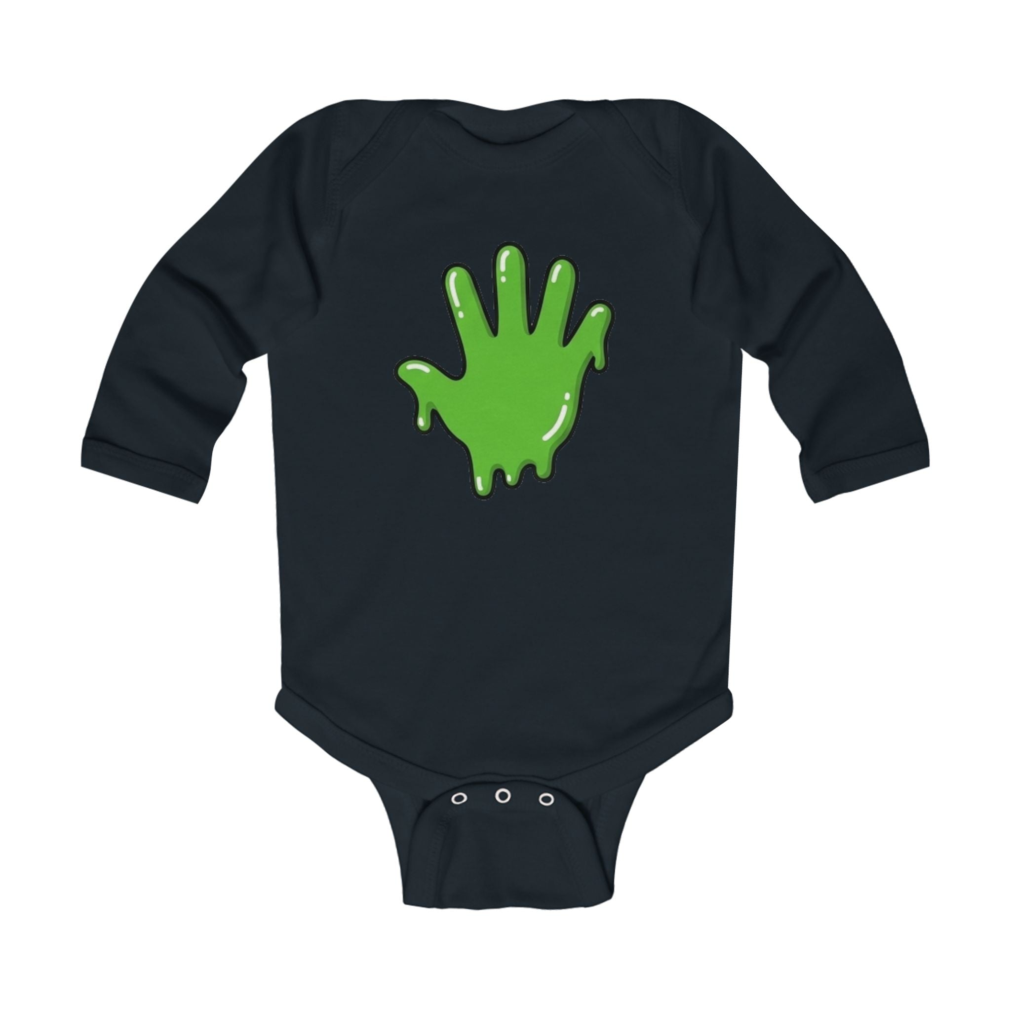 The Slime Shop Infant Long-Sleeve Bodysuit — Red / Green Slime In 5