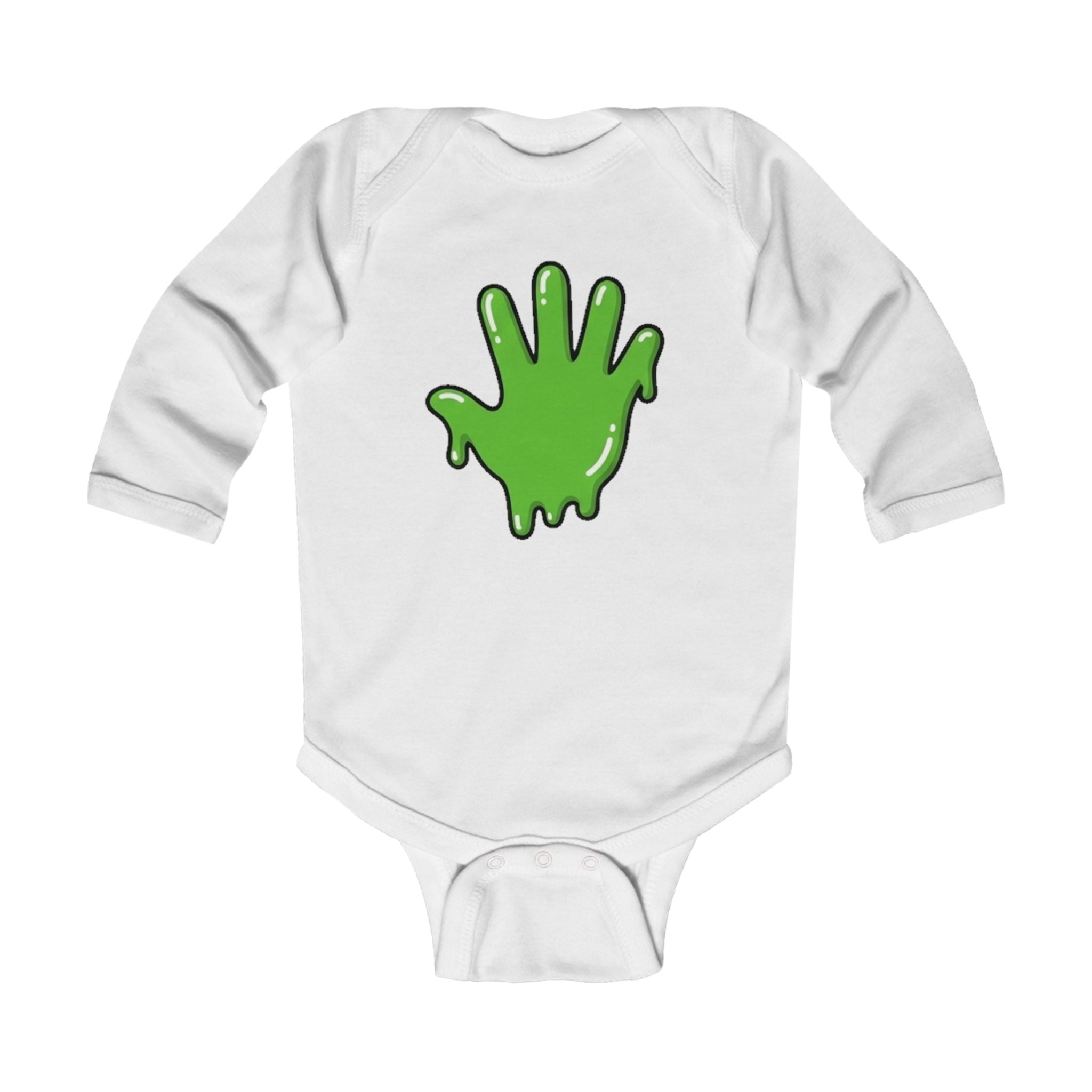 The Slime Shop Infant Long-Sleeve Bodysuit — Red / Green Slime In 5