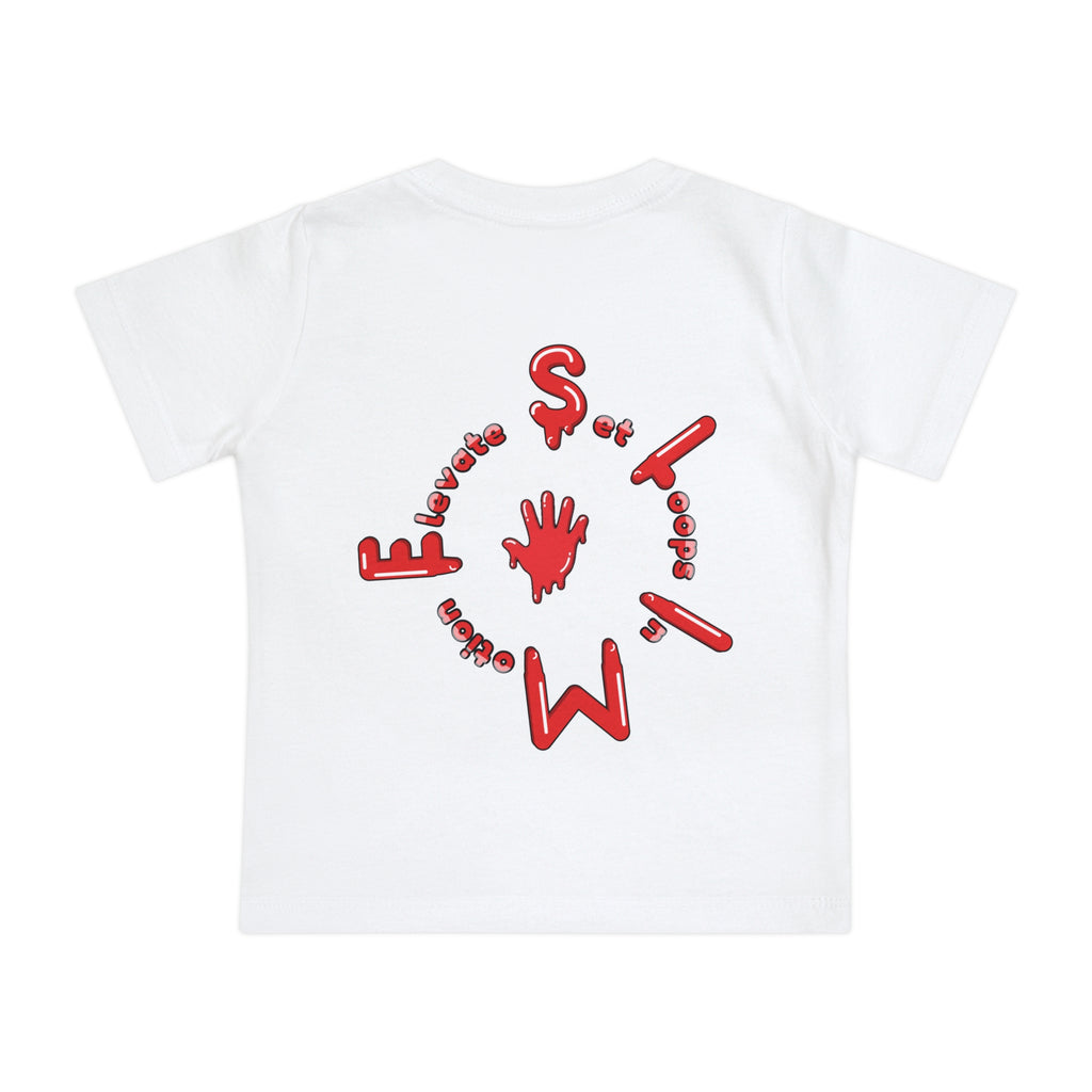 The Slime Shop Baby Tee — Royal Blue / Red Slime Sircle